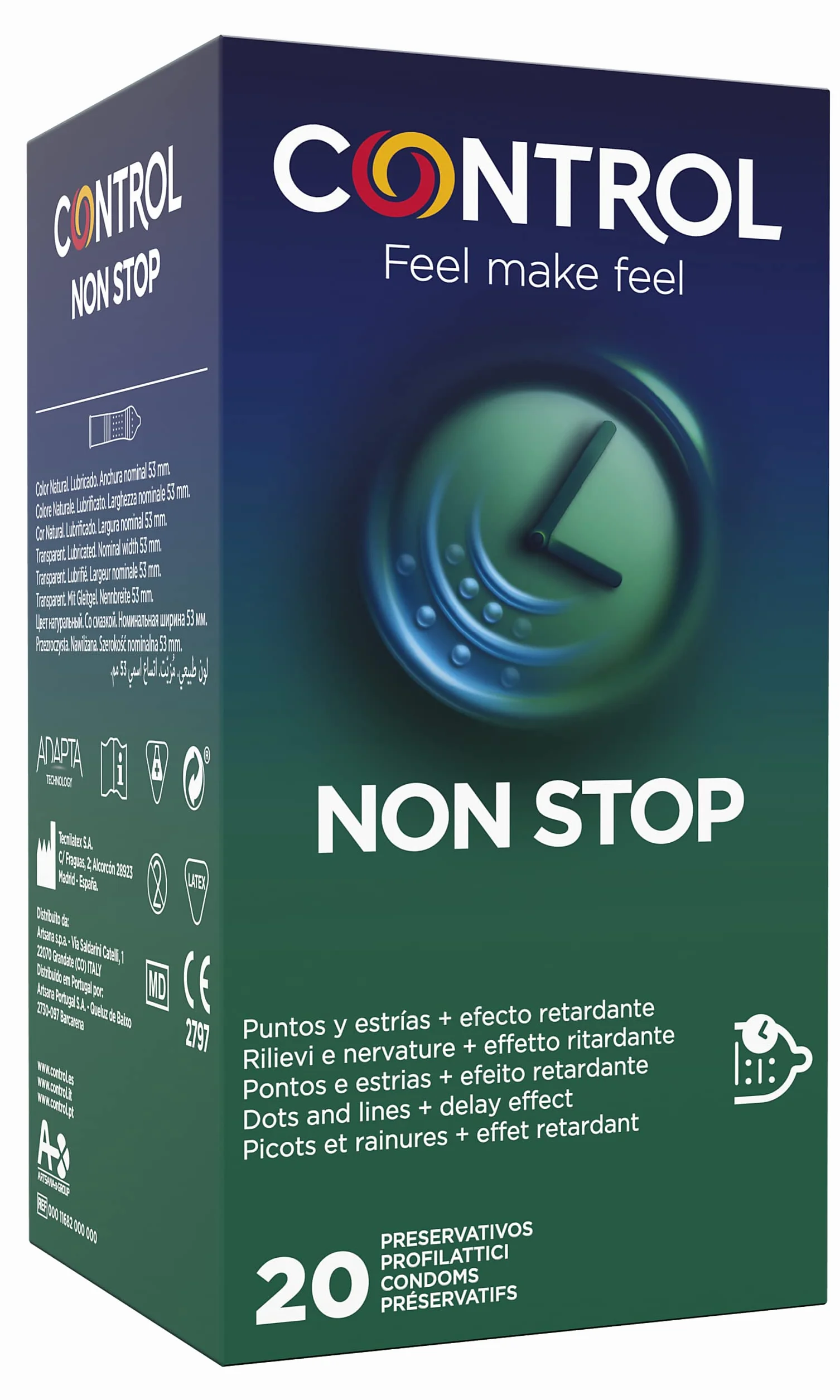 CONTROL Prezerwatywy, naturalne, 20 sztuk (1 szt.)