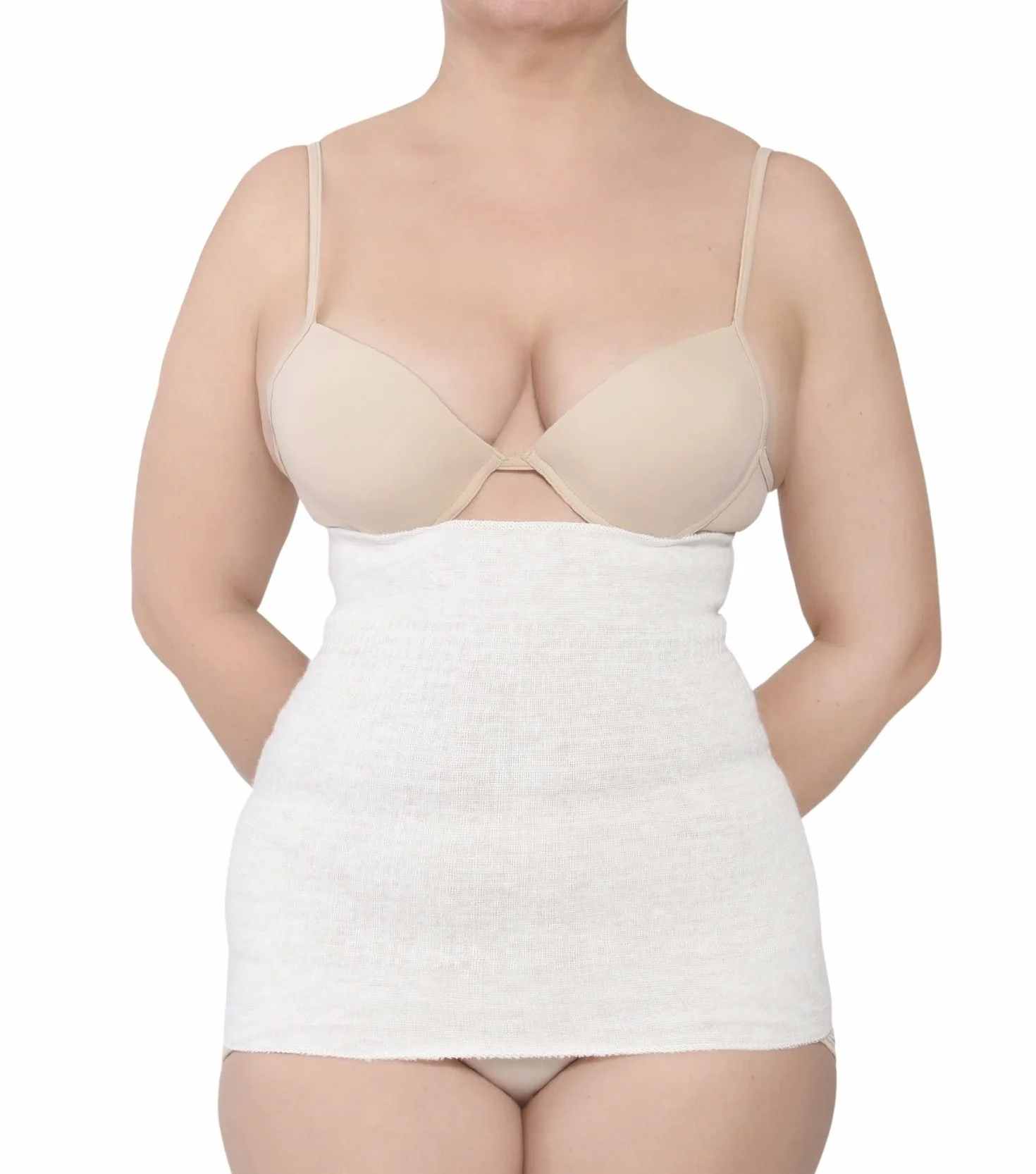 BODYPERFECT Pancerna elastyczna opaska termiczna z mieszanki wełny 50% do pleców brzucha nerek i wątroby (6° (ekstra długi 54/56))