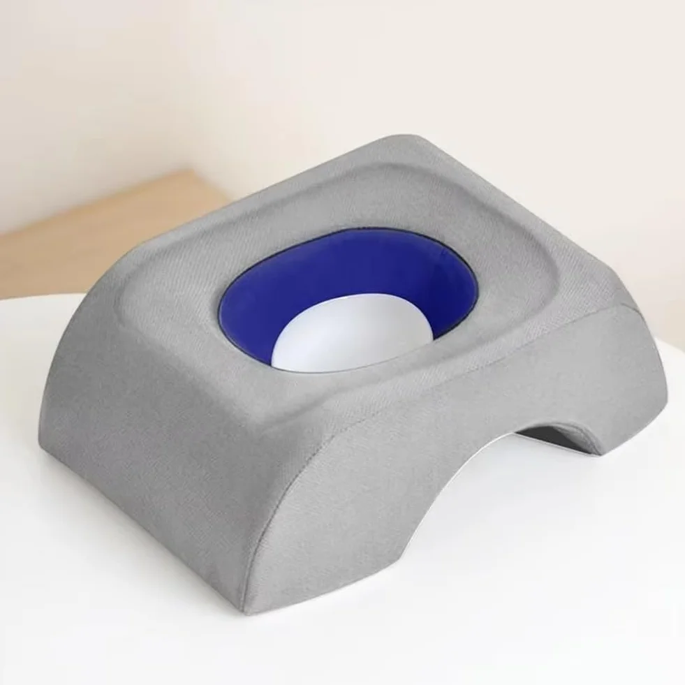 ISTOVO Poduszka do Masażu Twarzy z Pianki, Kwadratowa Poduszka do Masażu Twarzy w Dół, Wygodna Poduszka do Twarzy, Ergonomiczna, Umożliwiająca Łatwe Oddychanie