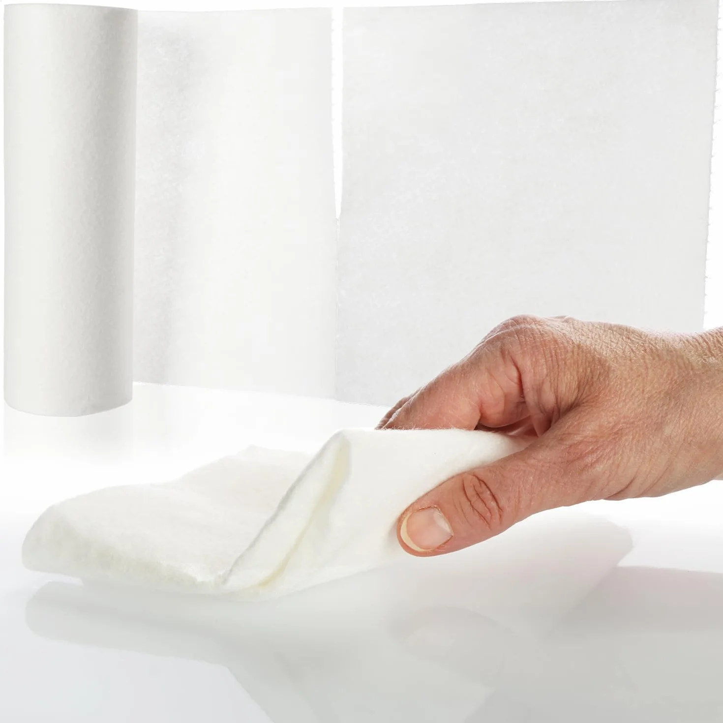 COM-FOUR® podwójne opakowanie rolek kuchennych, 48 arkuszy chlonnych sciereczek uniwersalnych, reczniki domowe wielokrotnego uzytku i nadajace sie do prania (2 rolki po 24 arkusze - biale)