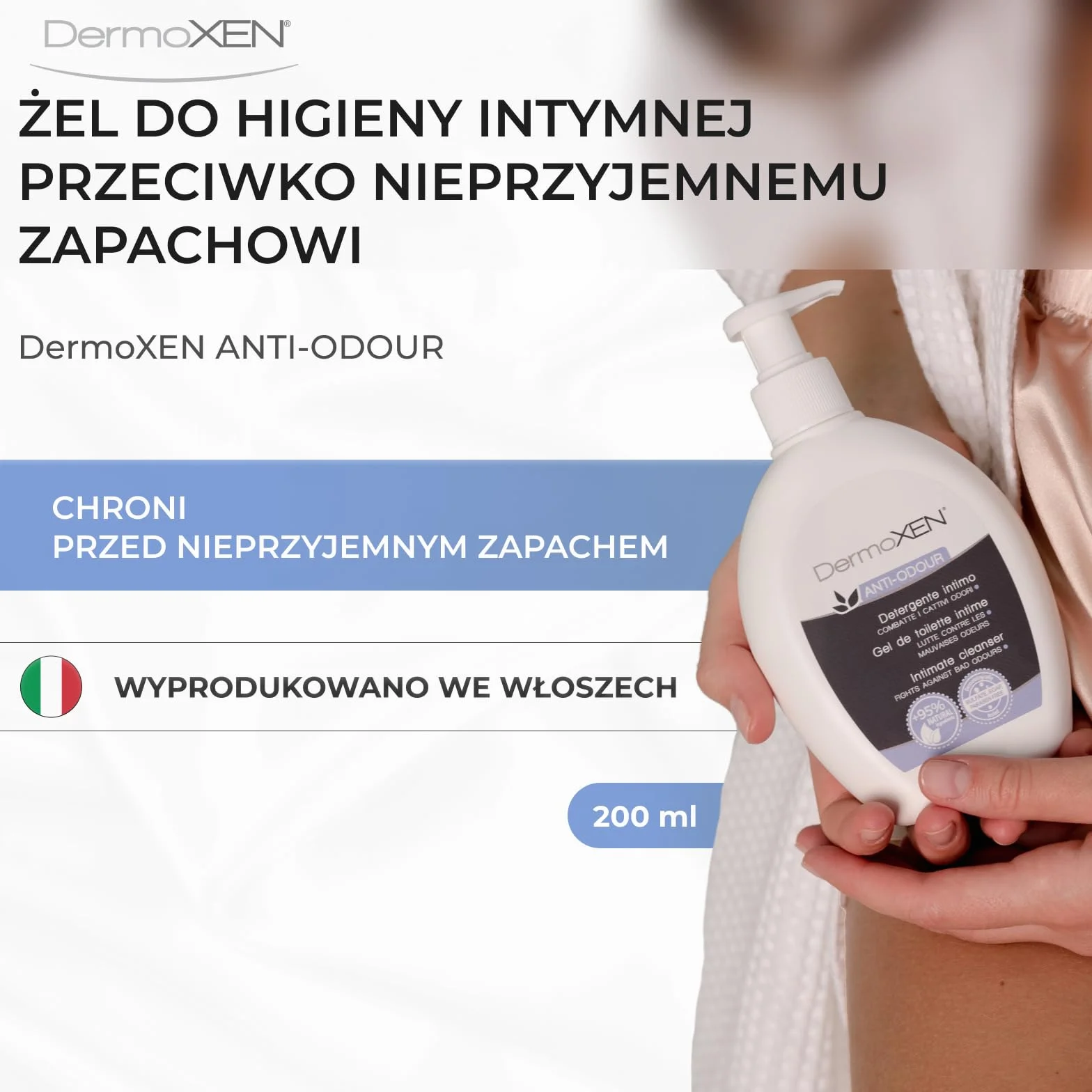 Dermoxen Detergent do bielizny dla kobiet przeciwzapachowych na Candida, miesiączkę i nietrzymanie moczu