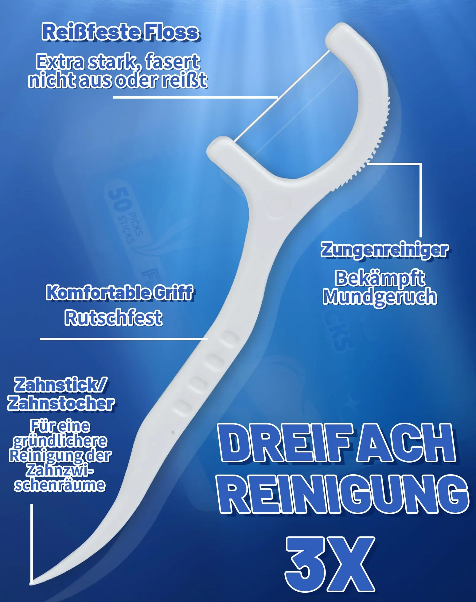 Patyczki z nicią dentystyczną, 400