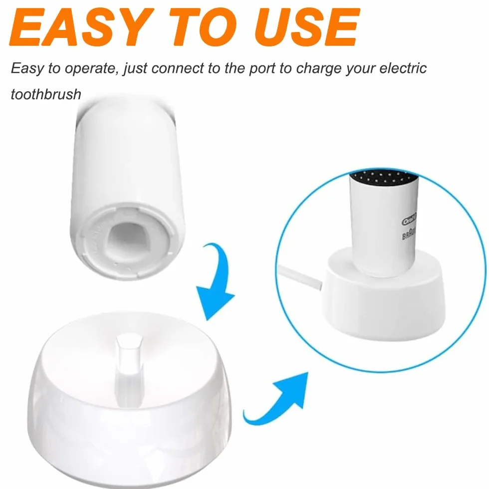 Xiatiaosann Ładowarka USB do szczoteczki elektrycznej Braun Oral B 3757 ładowarka USB do elektrycznej szczoteczki do zębów Oral-B (2 sztuki)