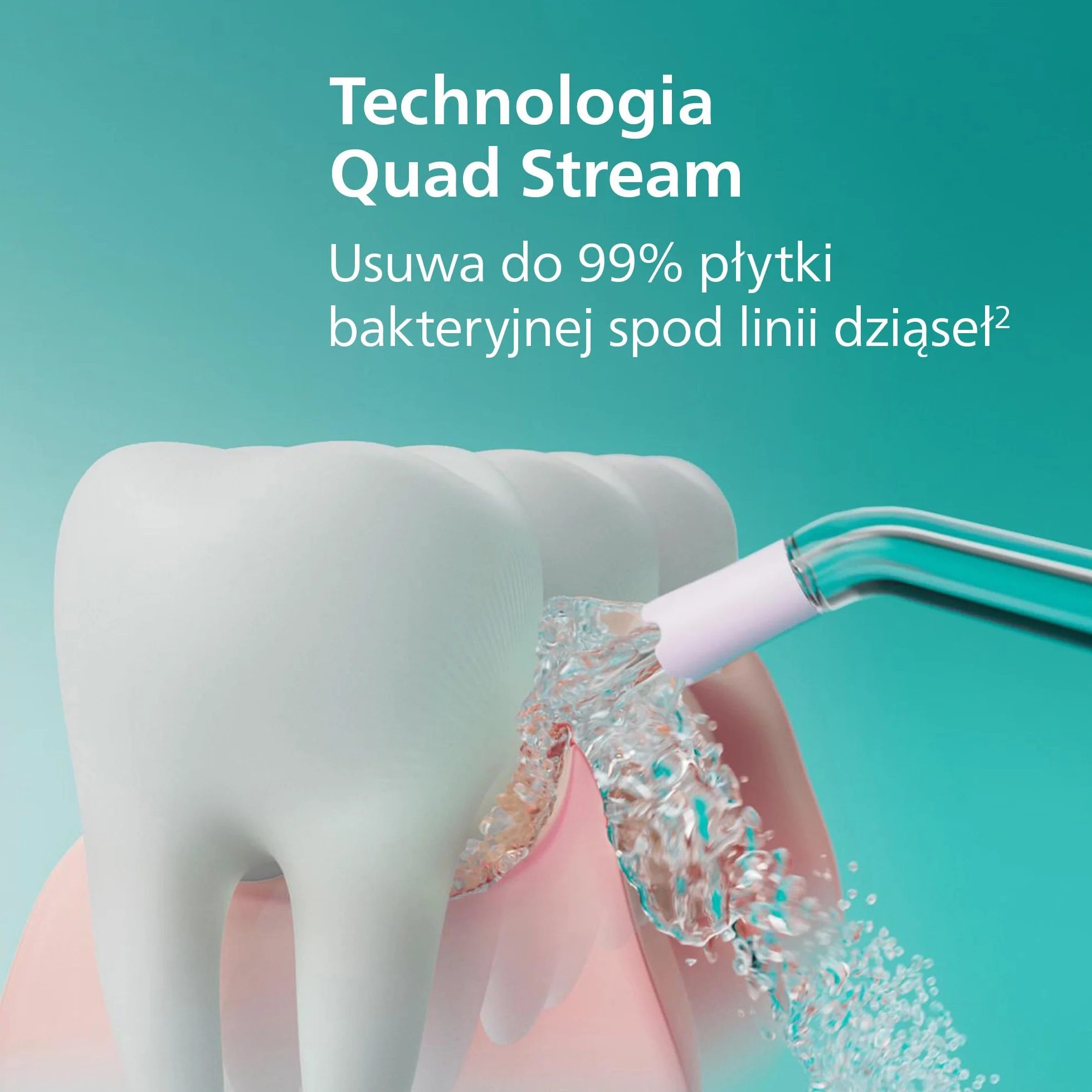 Philips Sonicare Power Flosser 3000 Bezprzewodowy irygator do jamy ustnej HX3826/31 Biały
