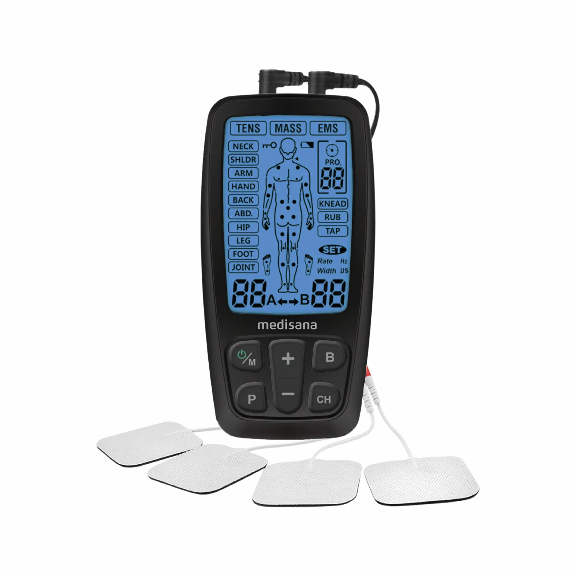 Medisana TT 205 TENS aparat do stymulacji EMS 60 programów 4 elektrody