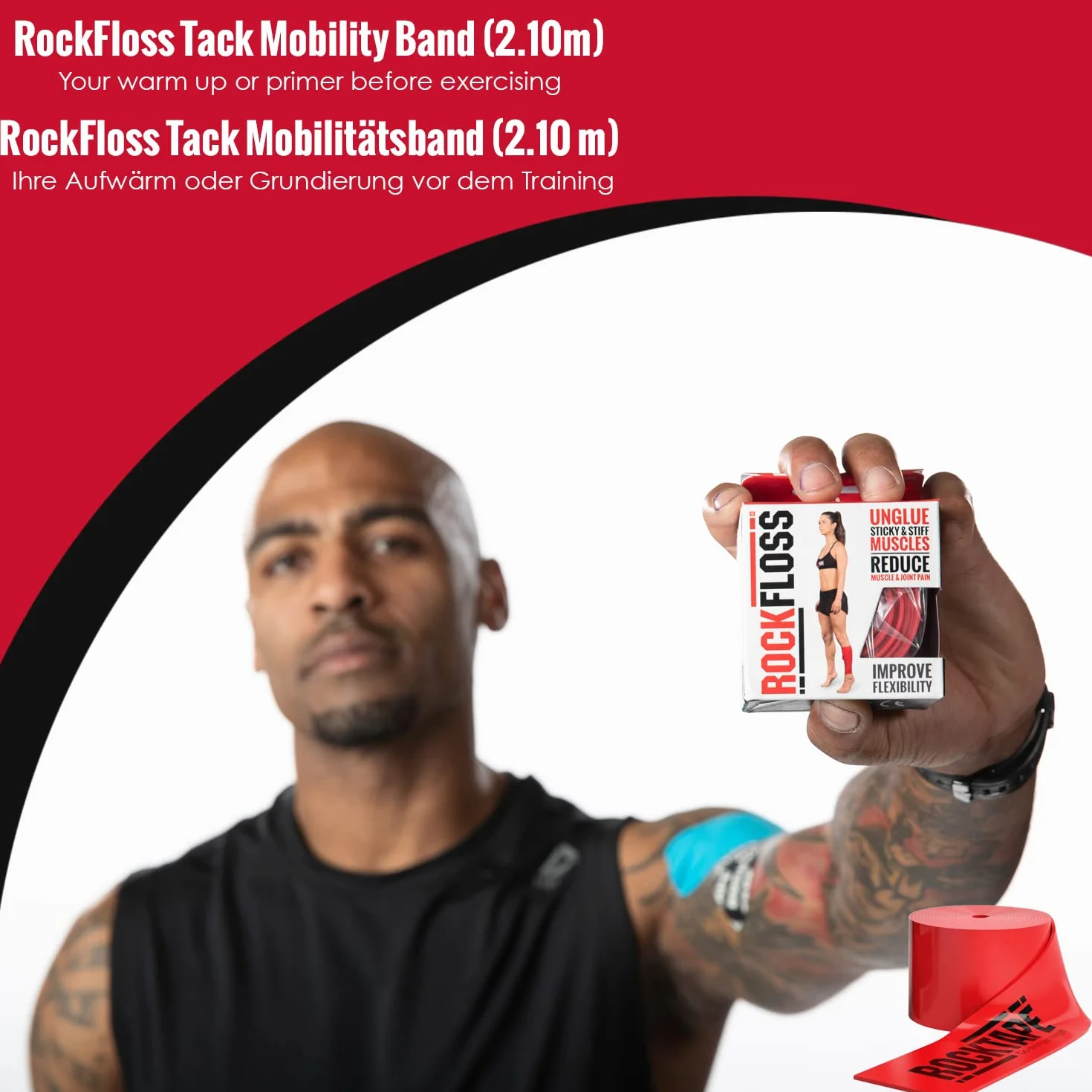 RockTape RockFloss Tack Mobility Band, regeneracja mięśni kompresyjnych, nić do bólu mięśni