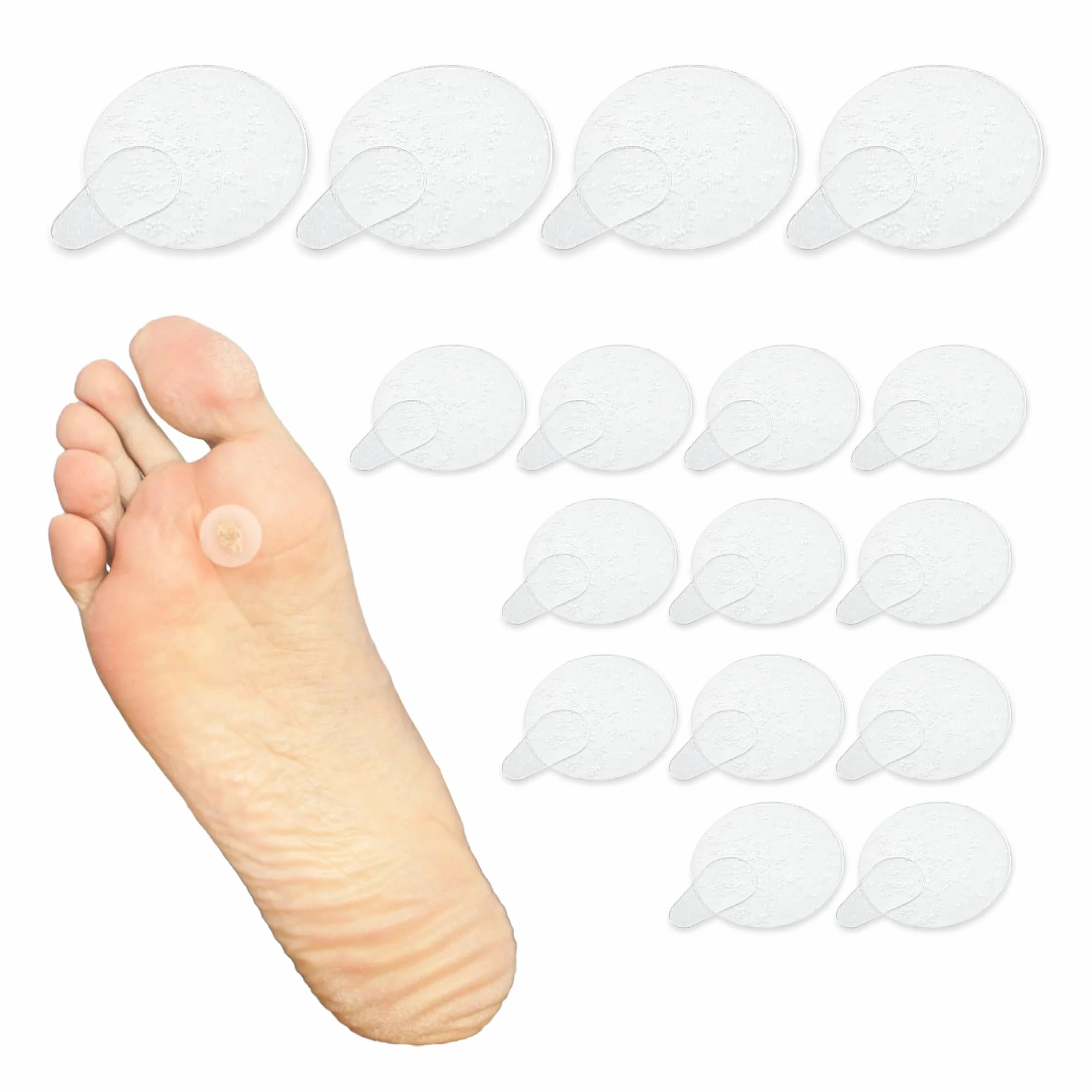 Plastry okluzyjne na kurzajki, 16 sztuk z kwasem salicylowym, 4 szt. o średnicy 19 mm, 12 szt. o średnicy 12 mm, bezpieczne usuwanie i ochrona skóry, odpowiednie także na brodawki.