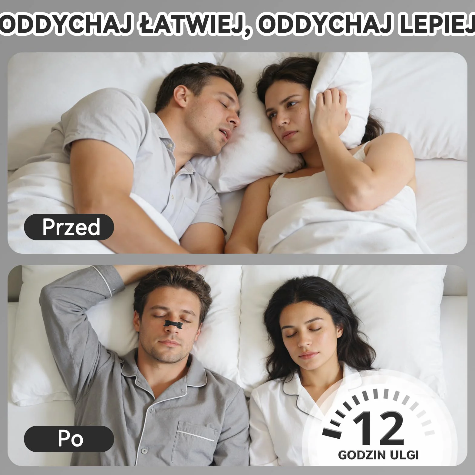 50szt Paski do nosa, Extra Strength Paski do nosa, aby zatrzymać chrapanie i złagodzić przekrwienie błony śluzowej nosa, Anti Snore Paski do nosa, aby pomóc oddychać dla lepszego snu w nocy