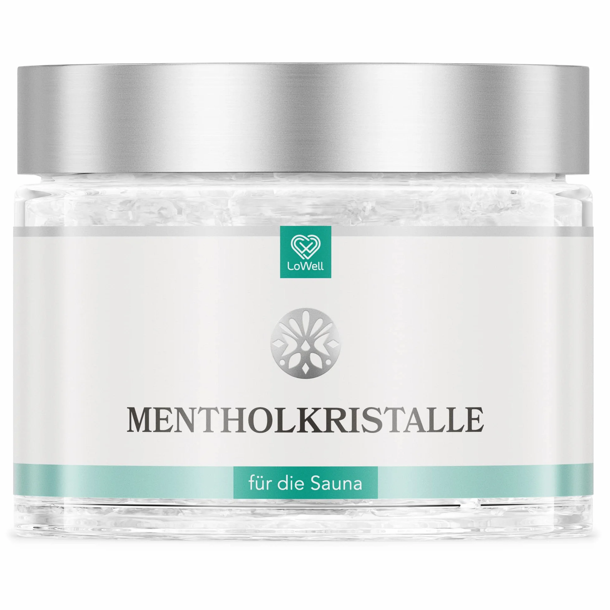 LoWell® 100g Kryształy Mentolowe ze 100% czystej mięty - idealne jako napar do sauny w zamykanej puszce - Mentol