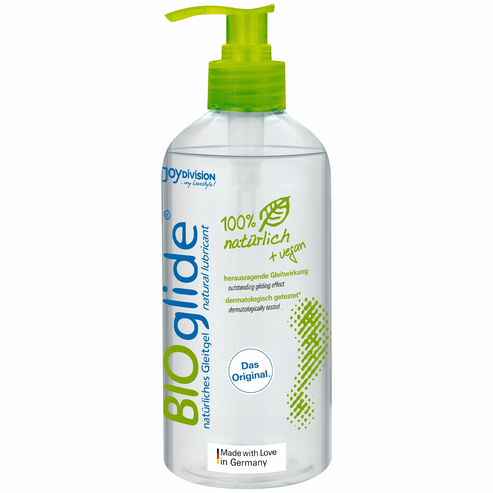 JOYDIVISION Oryginalny BIOglide lubrykant neutralny 500ml I 100% naturalny wegański lubrykant na bazie wody I Bio lubrykant odpowiedni dla prezerwatyw lateksowych I Lubrykacja na bazie wody