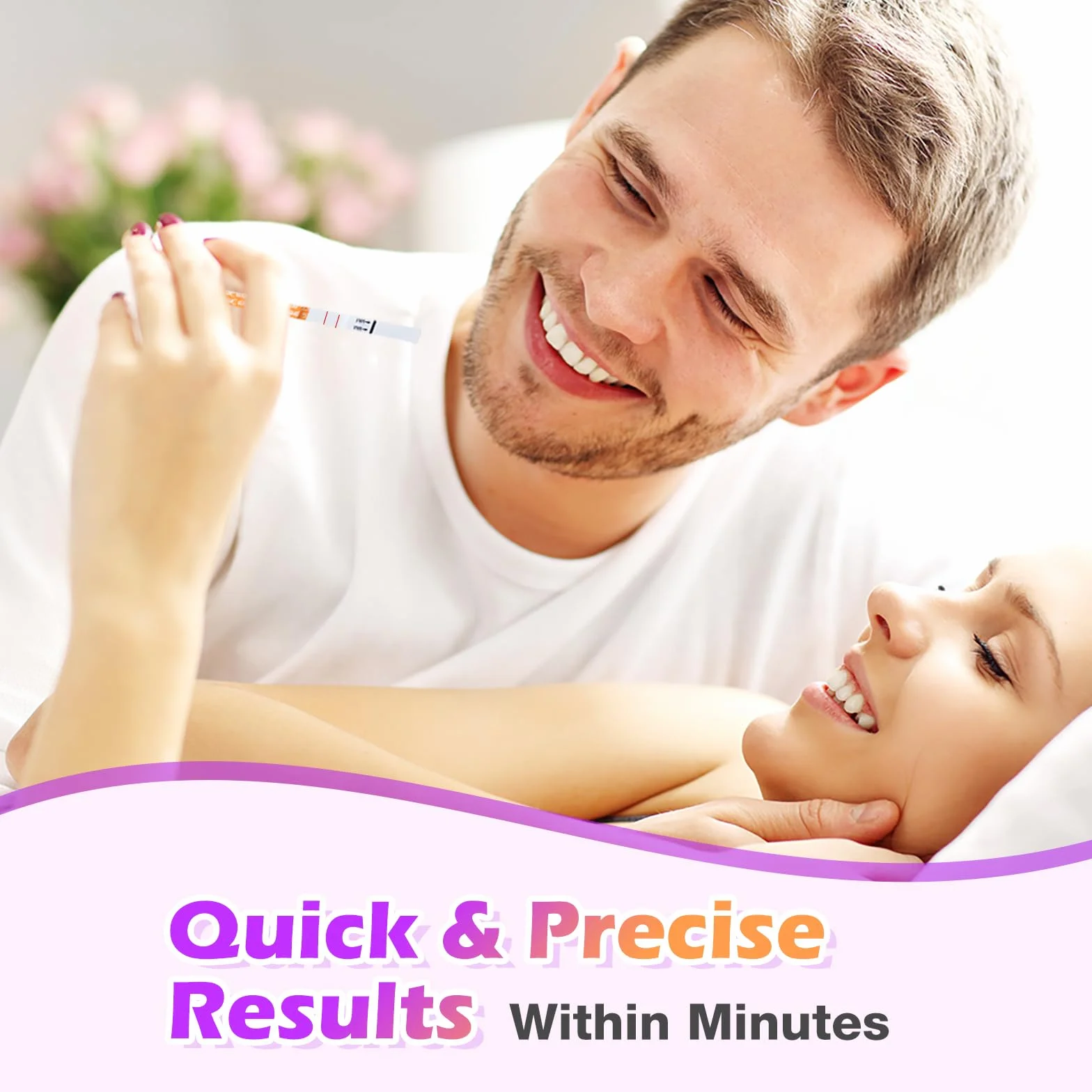 30 Premom Ultraczuły Test Ciążowy : Szybki test hCG 10 mIU/ml moczu z aplikacją Smart App Premom丨 Pasek z odczynnikami do wczesnej ciąży