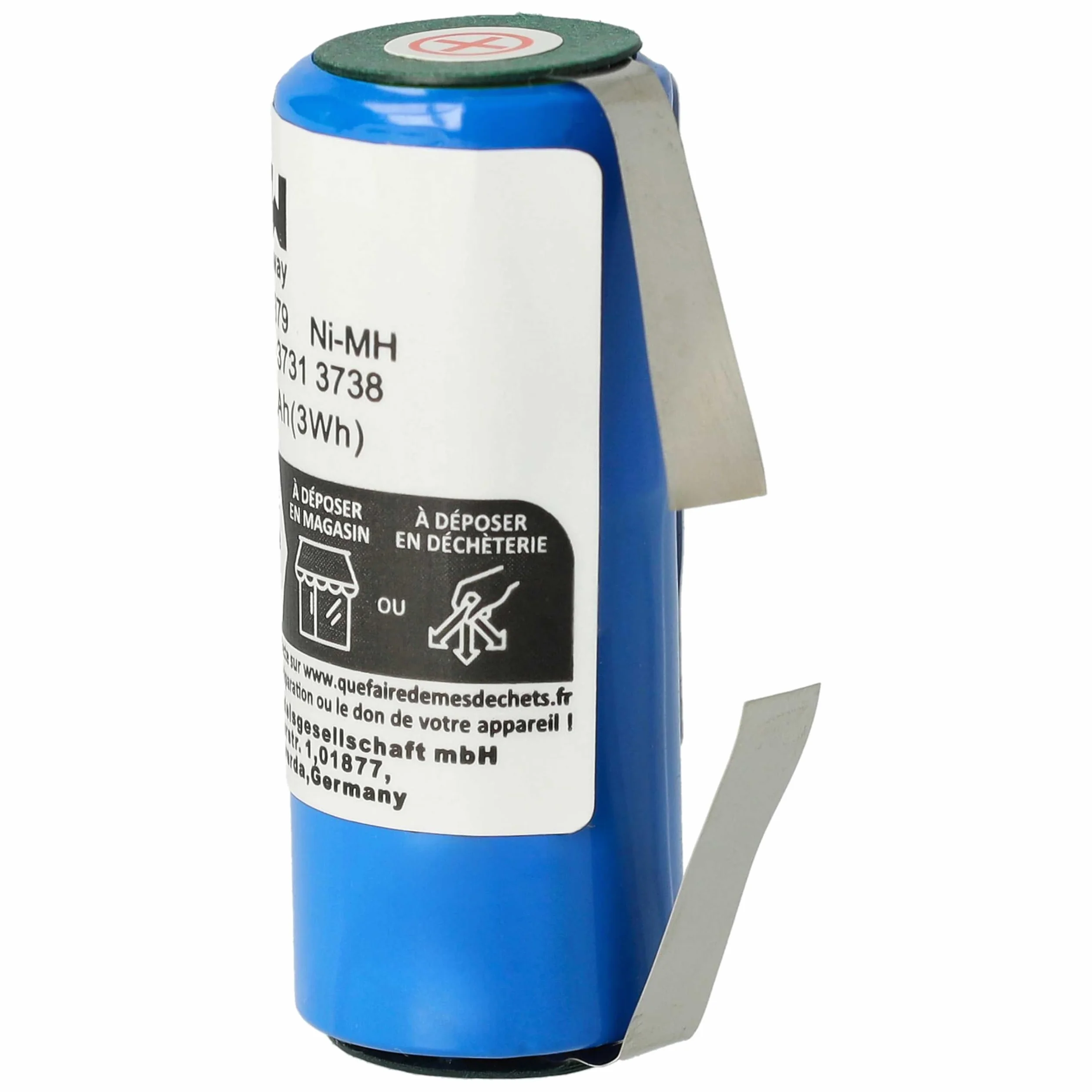 vhbw NiMH akumulator 2500 mAh (1,2 V) do szczoteczki zębów Braun Oral-B Professional Care, Sensitive, Sonic Complete, Triumph jak Braun 3731, 3738.