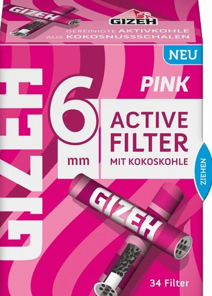 Gizeh Pink Activ filtr 6 mm 10 pudełek po 34 filtry