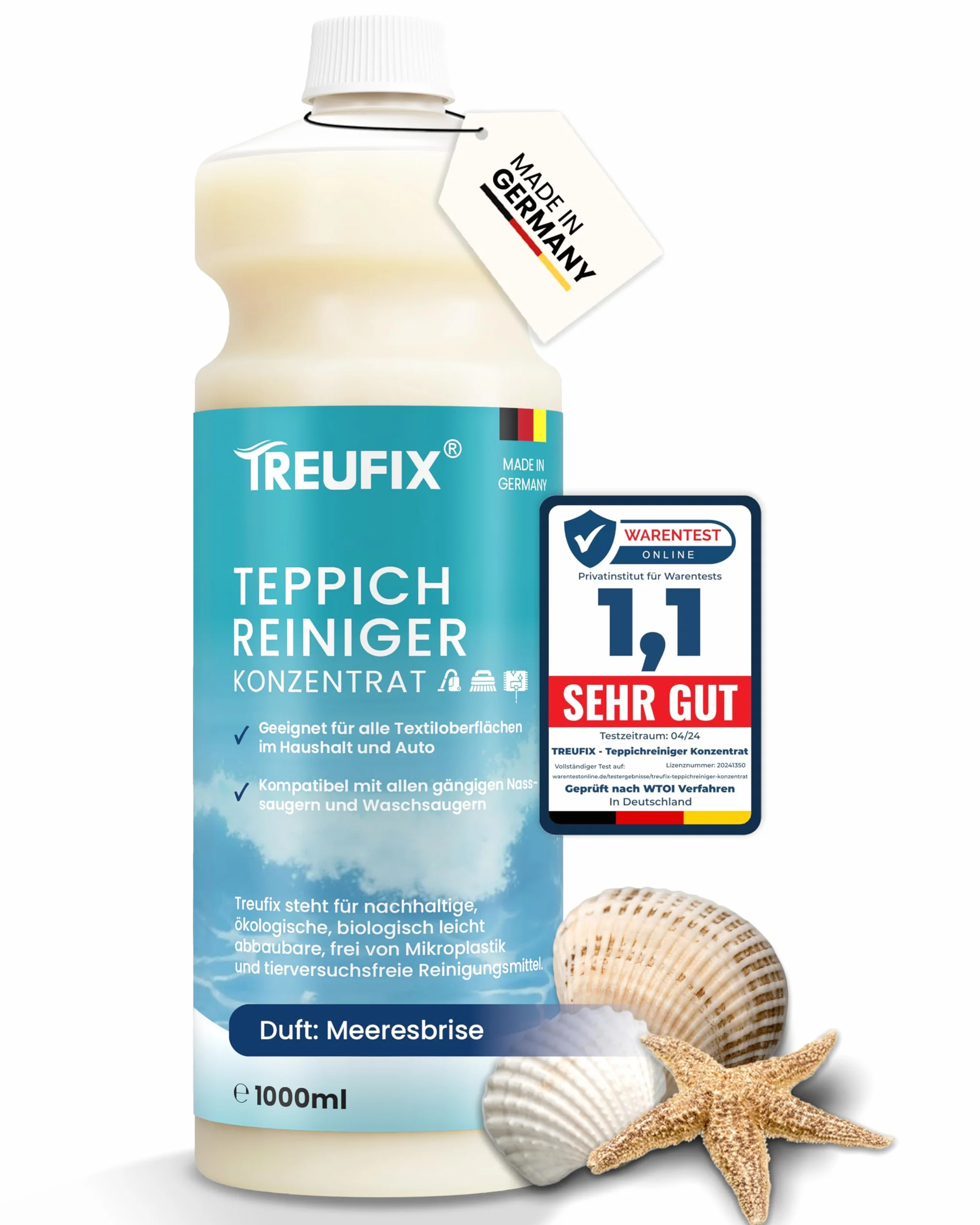 Treufix Środek do czyszczenia dywanów i tapicerki koncentrat 1 l