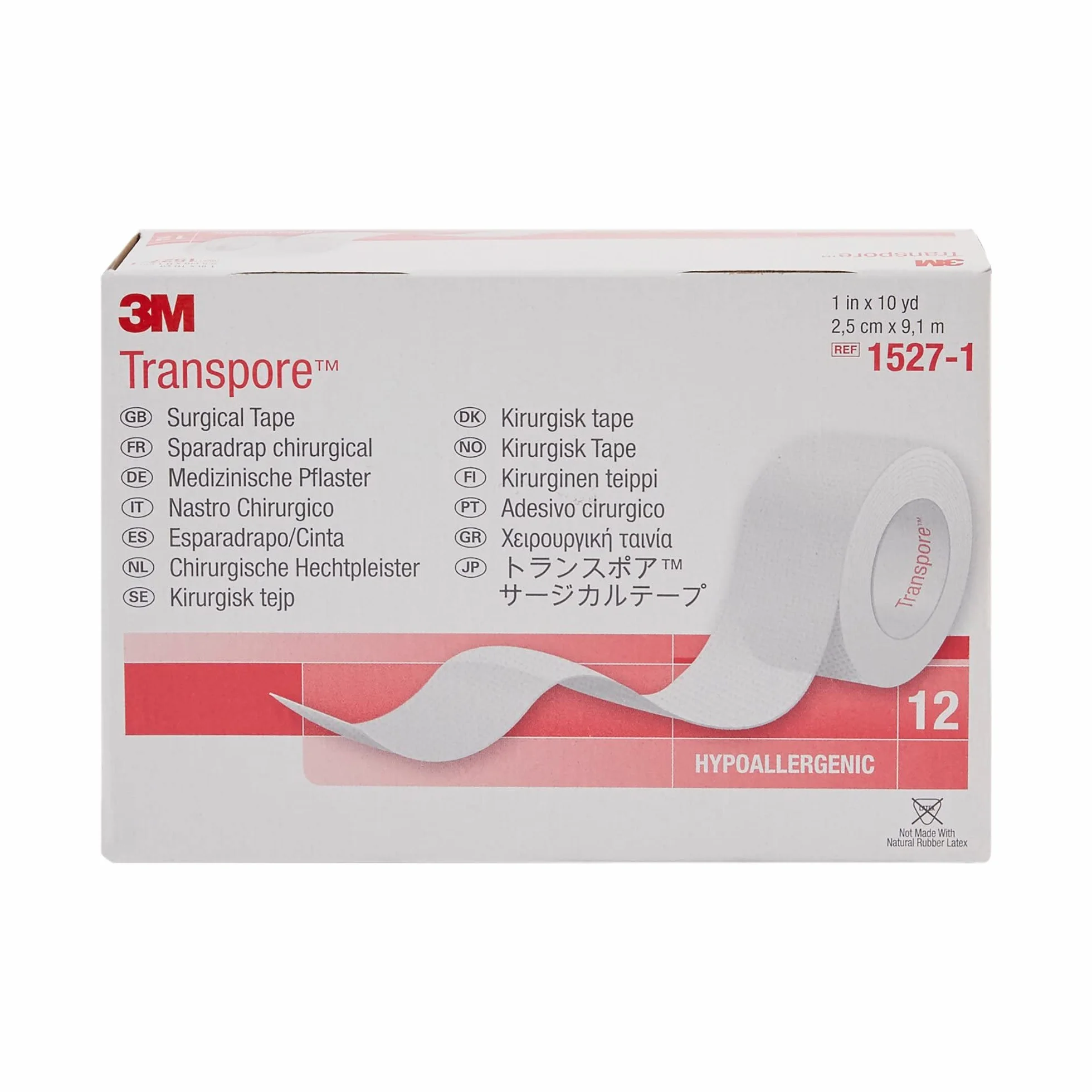 3M Transpore Tape 2,5 cm x 10 jd pudełko: 12