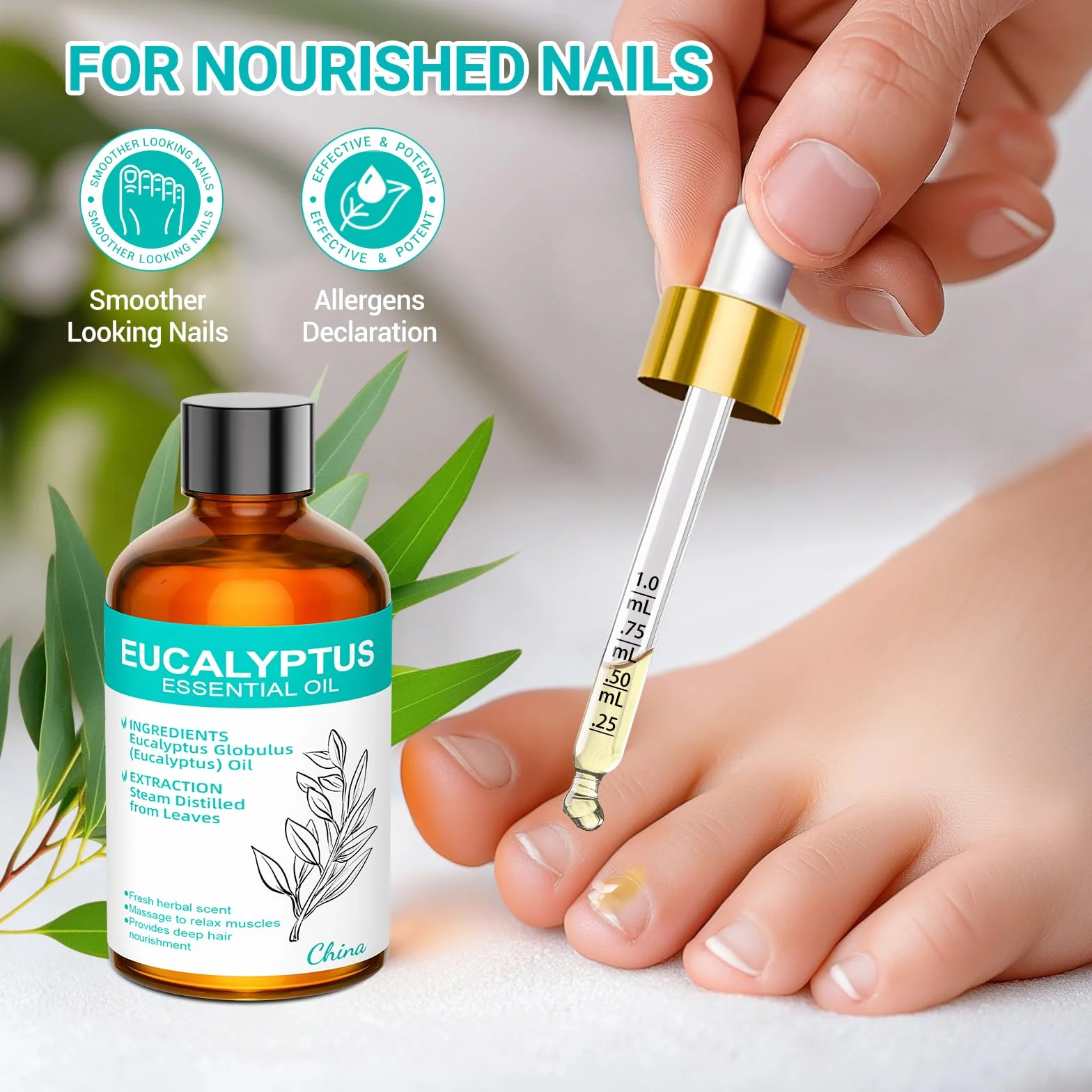 Olejek Eukaliptusowy 100ML 100% Czysty Naturalny Olejek Nierozcieńczony do Aromaterapii Masażu Odstraszania Komarów Pielęgnacji Skóry Oczyszczania Powietrza DIY i Jogi
