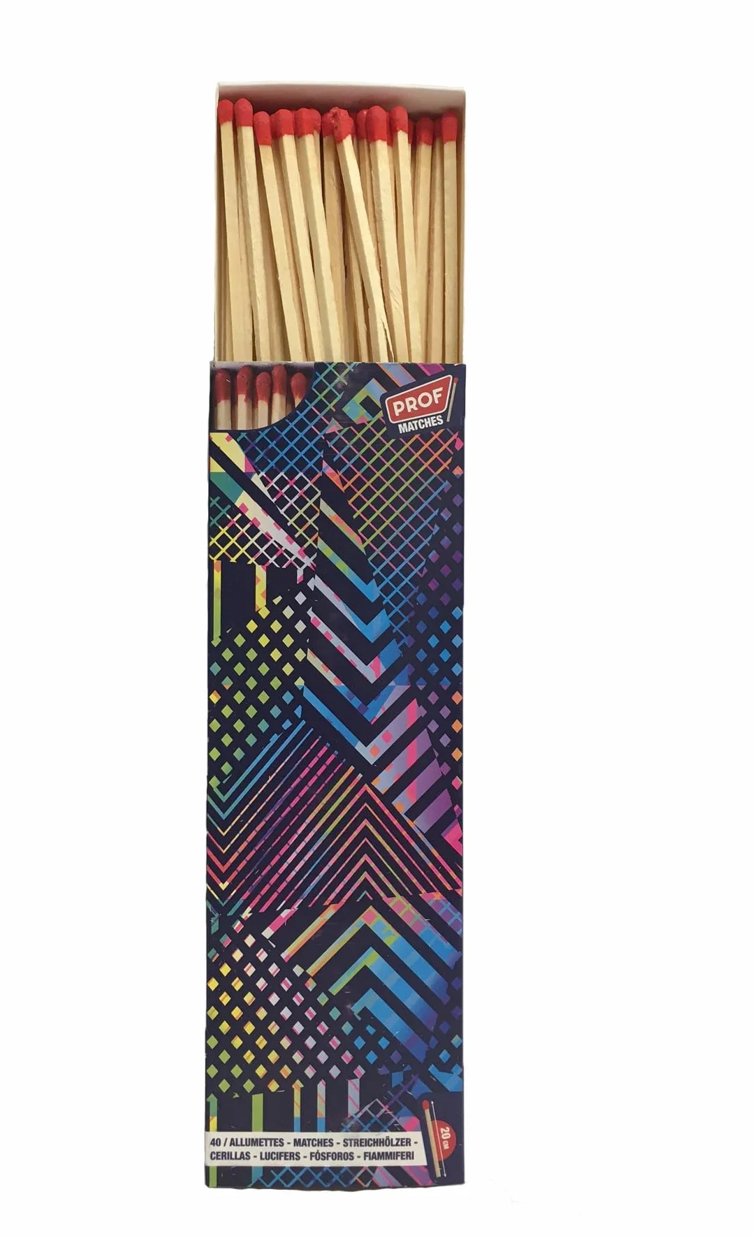 Długie zapałki XXL drewniane 20 cm 40 sztuk do kominka grilla pieców