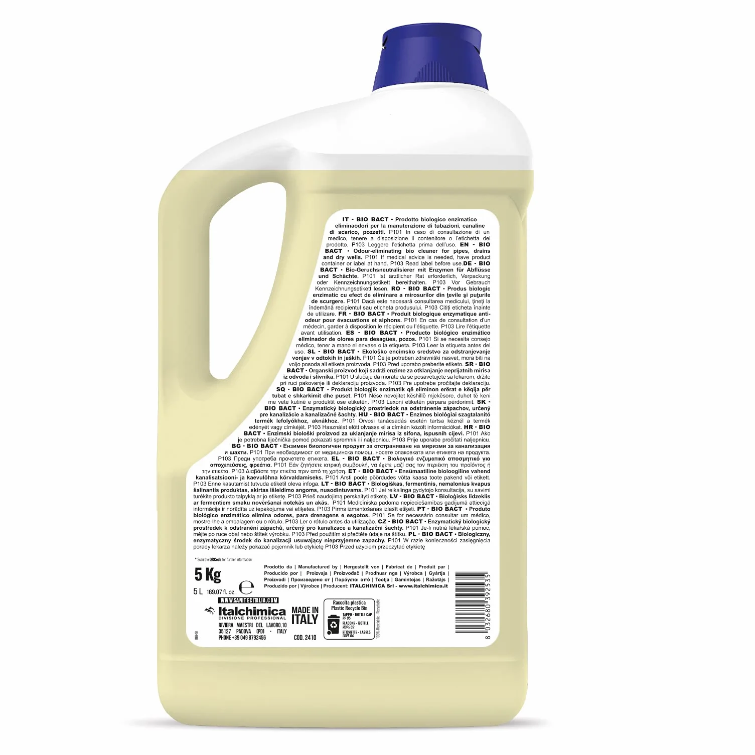 Bio Bact środek do czyszczenia odpływów, do leczenia i odtłuszczania odpływów, rur i szampana – 5 kg