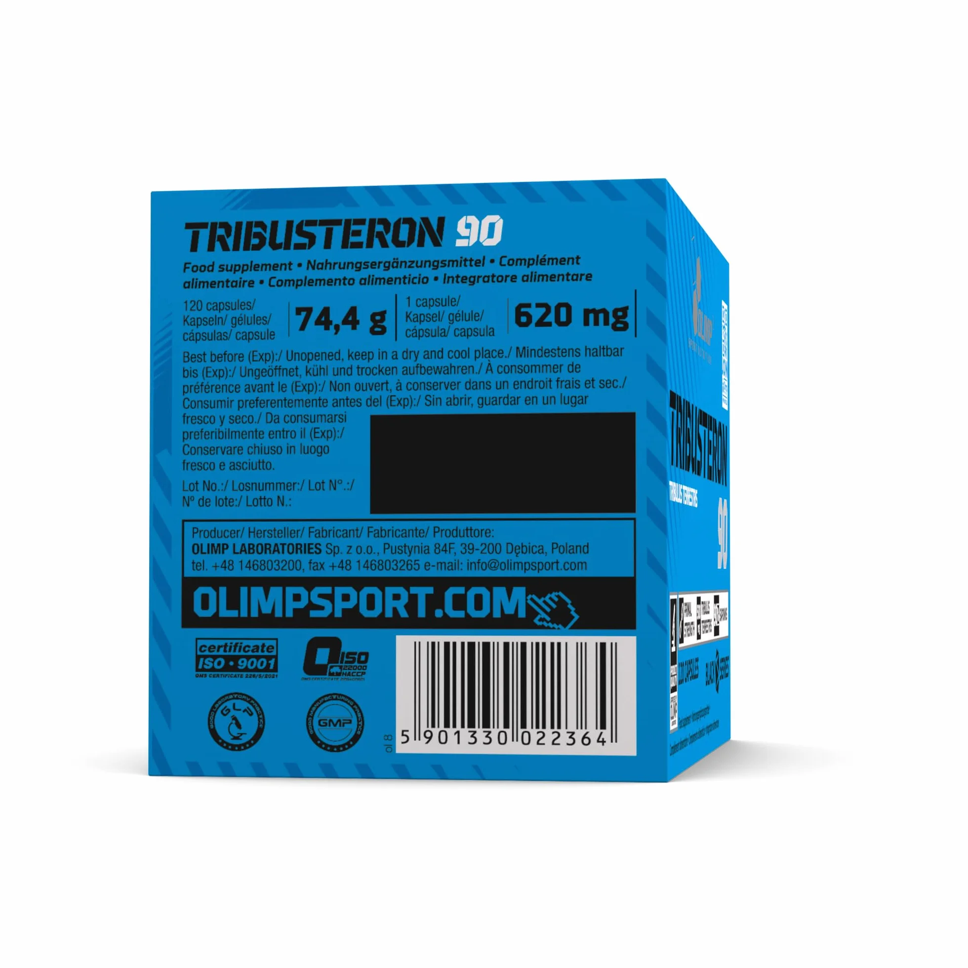 Olimp Tribusteron 90, 120 kapsułek, 1 opakowanie (1 x 74,4 g)