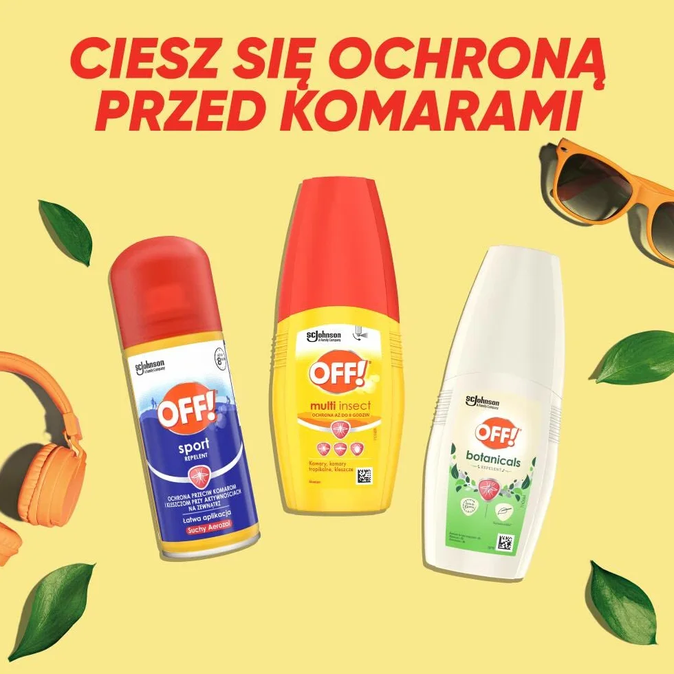 OFF! Multi Insect Przeciw Komarom i Kleszczom, Suchy Spray Odstraszający Owady, Ochrona aż do 8 Godzin, 100 ml