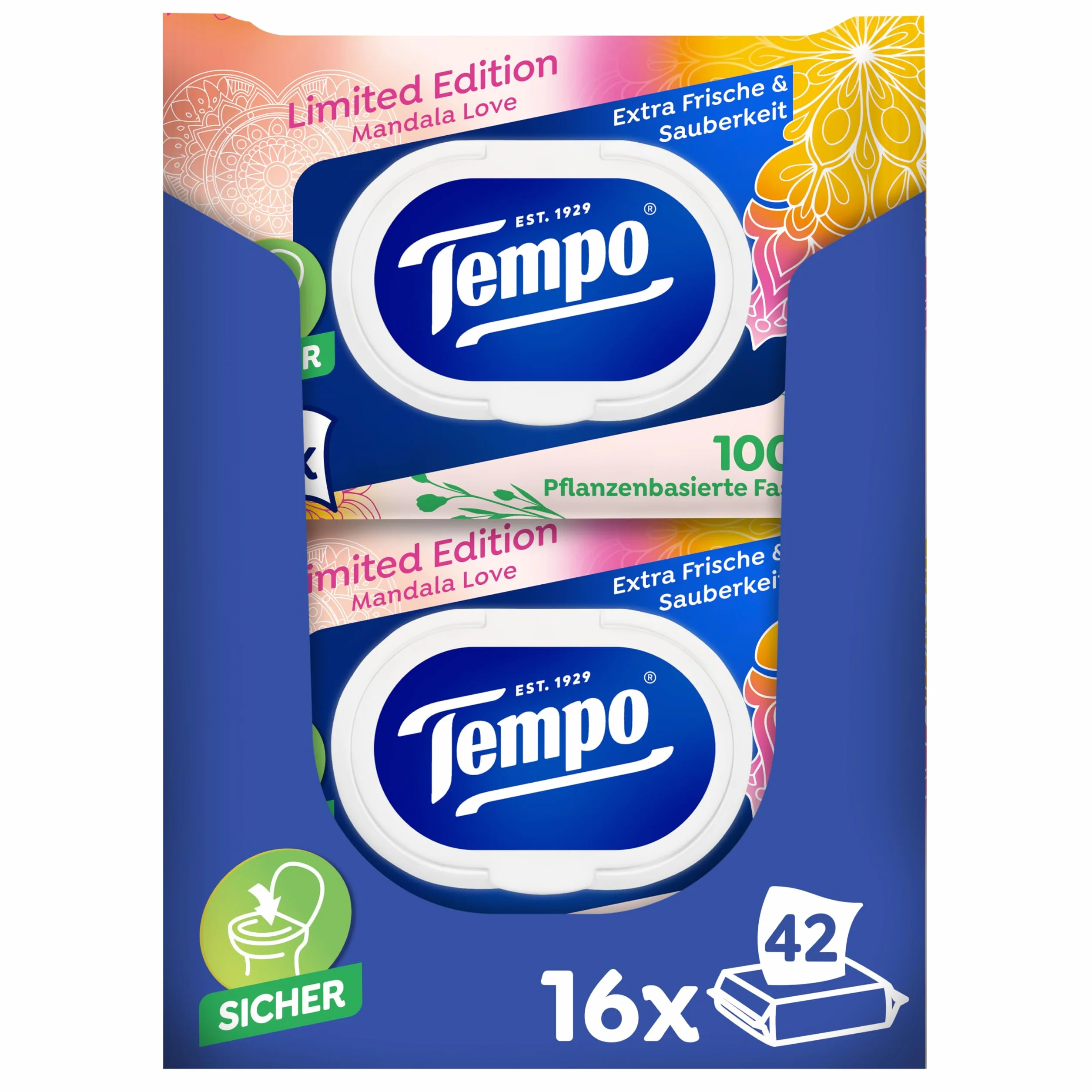 Tempo Mein VerwöhnMoment Limited Edition mokry papier toaletowy 16 x 42 chusteczki nawilżane