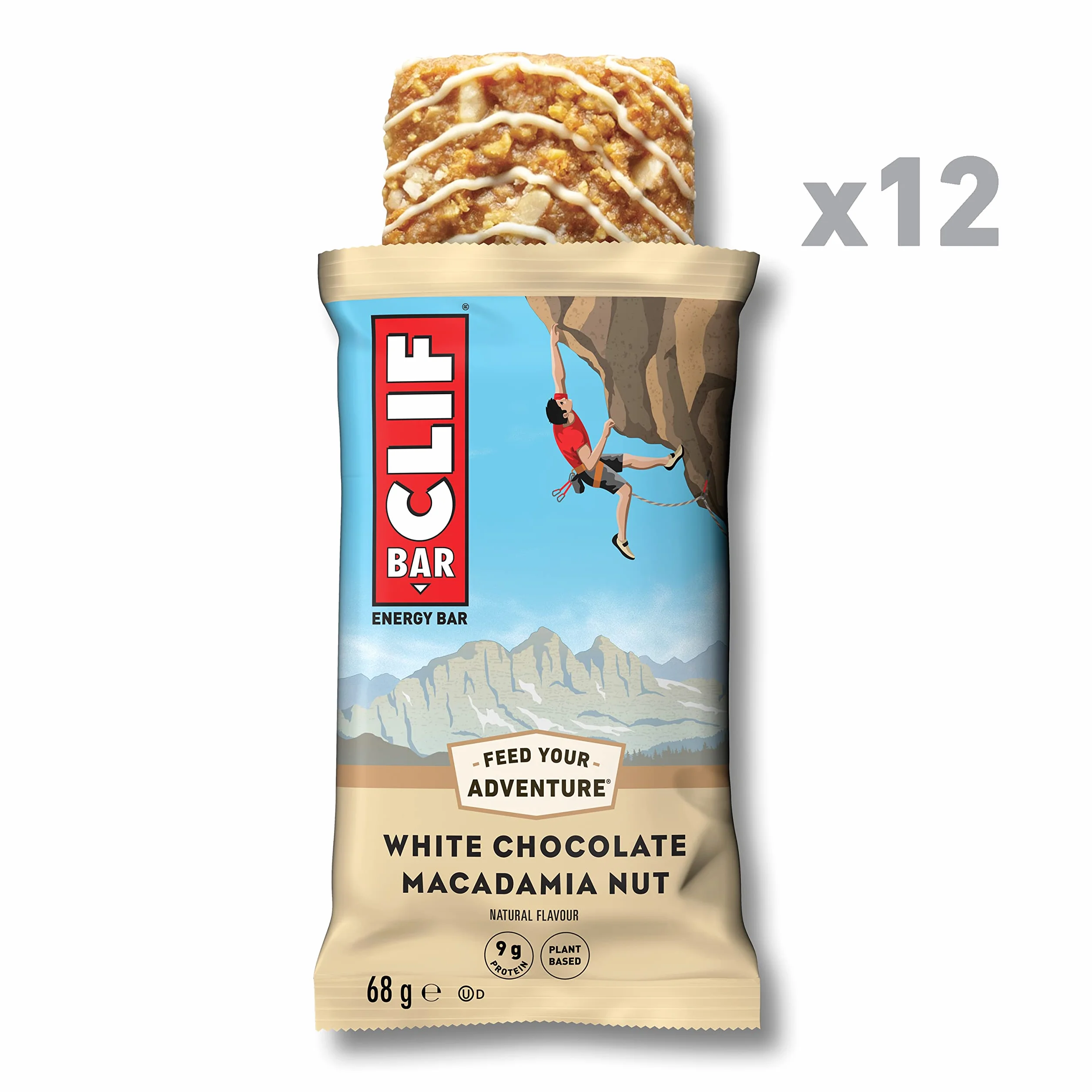 Clif Bar Batonik energetyczny White Chocolate Macadamia, 12 sztuk (12 x 68 g)
