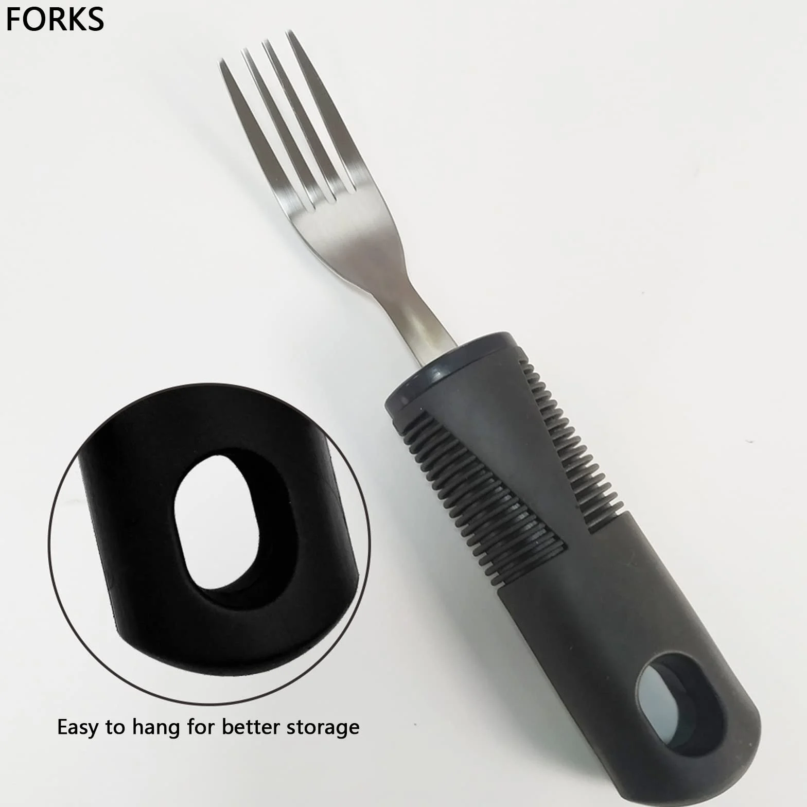 Sztućce Easy Grip antypoślizgowe 4 sztuki zestaw dla osób starszych z zapaleniem stawów