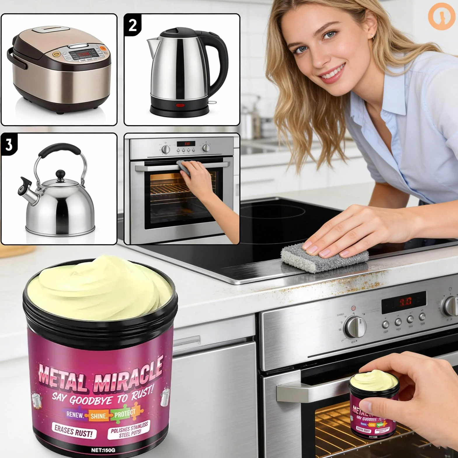 Pasta do czyszczenia metali 150g do mosiądzu miedzi aluminium