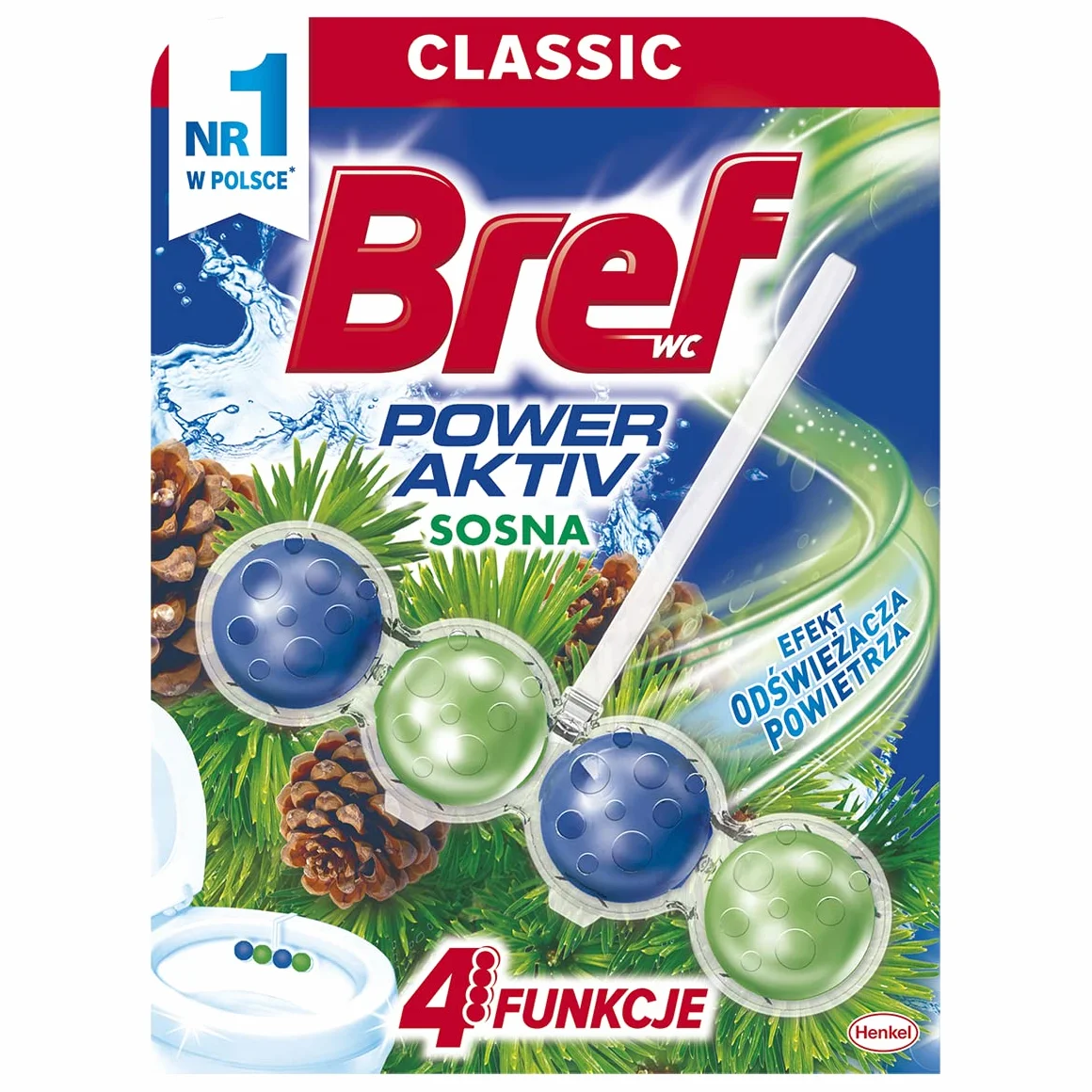 Bref Power Aktiv Zawieszka WC Sosna Zestaw 1x50g 10szt