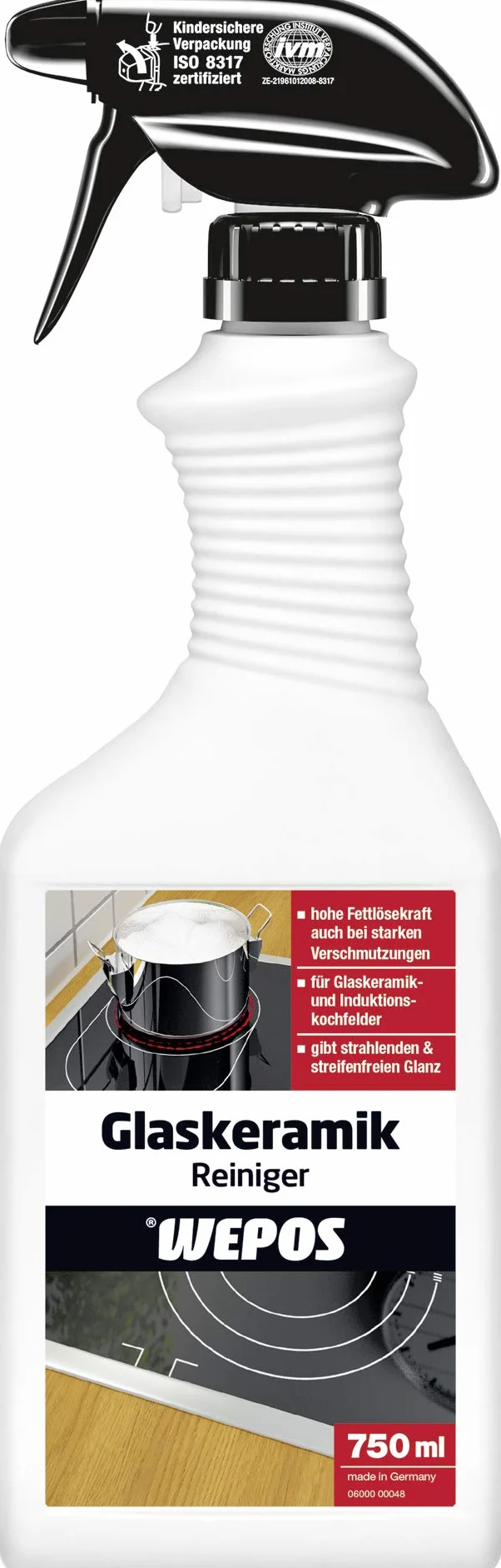 Wepos Środek czyszczący do szkła ceramicznego 750 ml