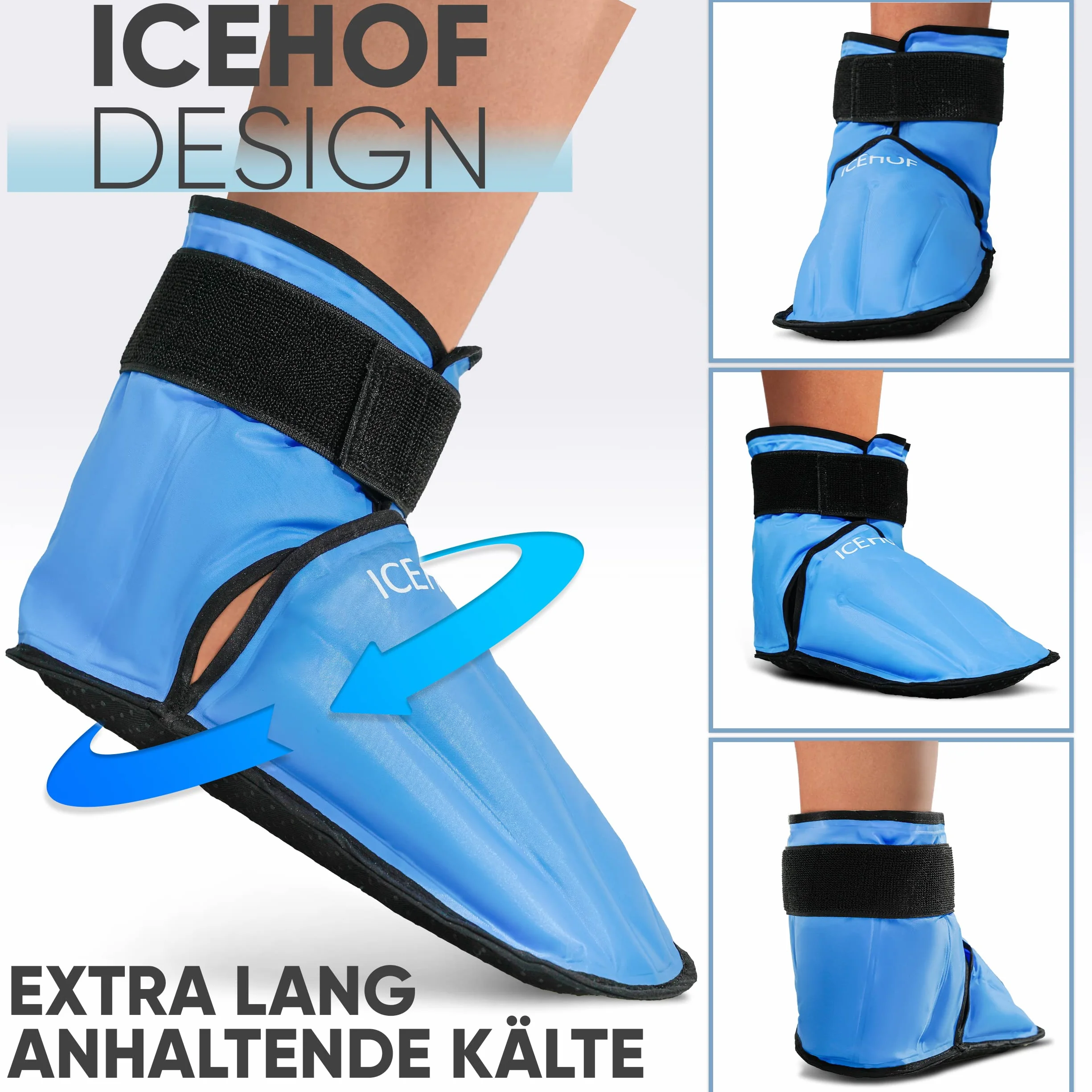 ICEHOF Buty chłodzące z żelem do terapii zimnem stóp 2 sztuki