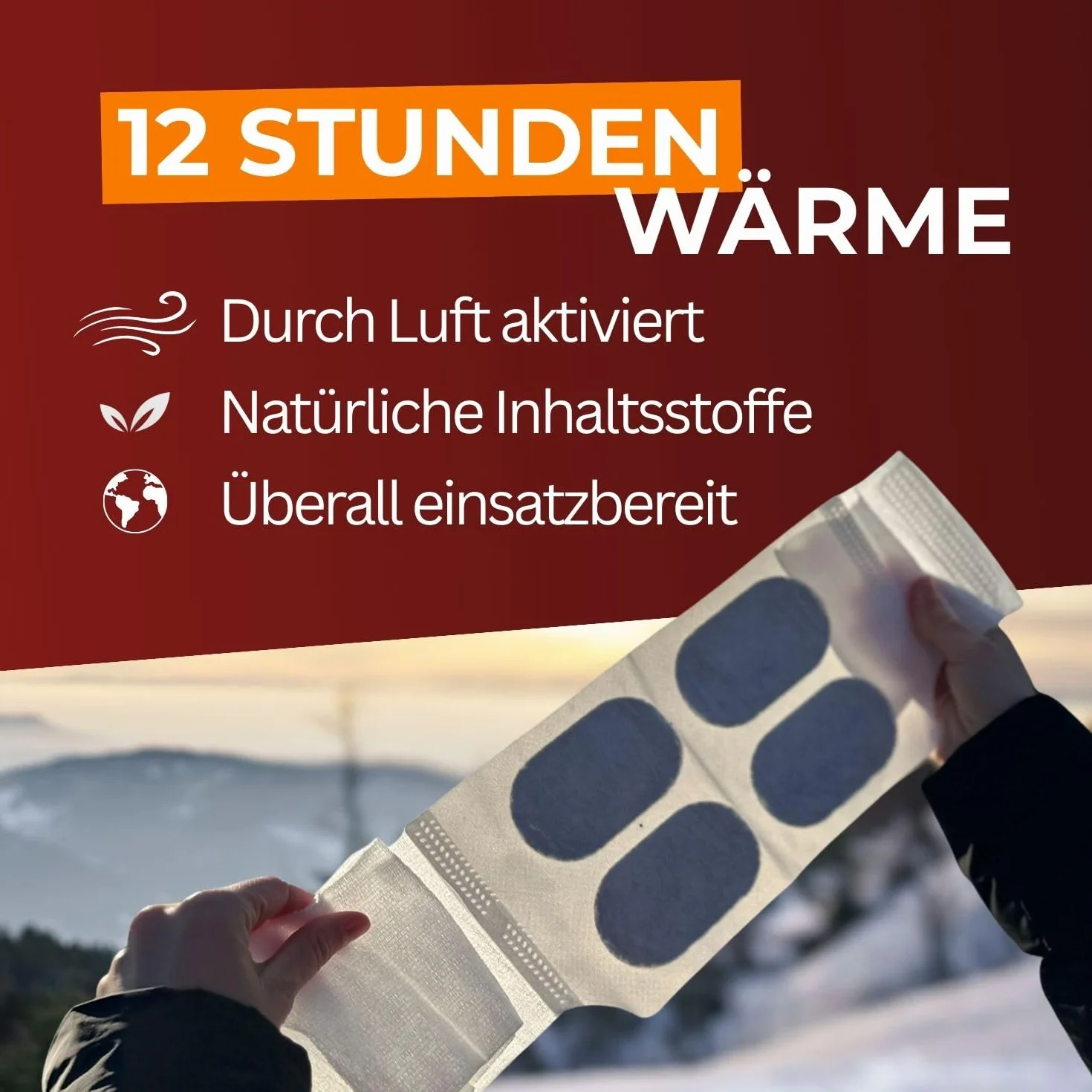 Thermopad Pas grzewczy rozm. S-XL (stretch/rzepy) – oryginalny produkt: 3 x pas grzewczy na 12 godzin ciepła I natychmiast gotowy do użycia pas termiczny z bardzo ciepłymi ogniwami grzewczymi –
