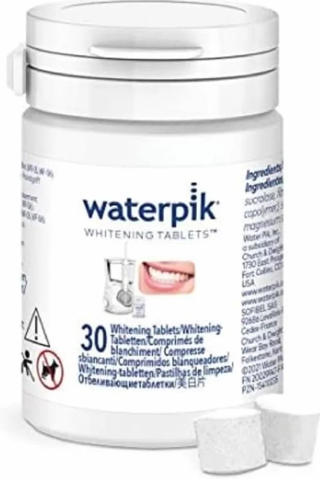 Waterpik Tabletki do wybielania zębów, mięta, kompatybilne z WF-05 WF-06, 30 szt.
