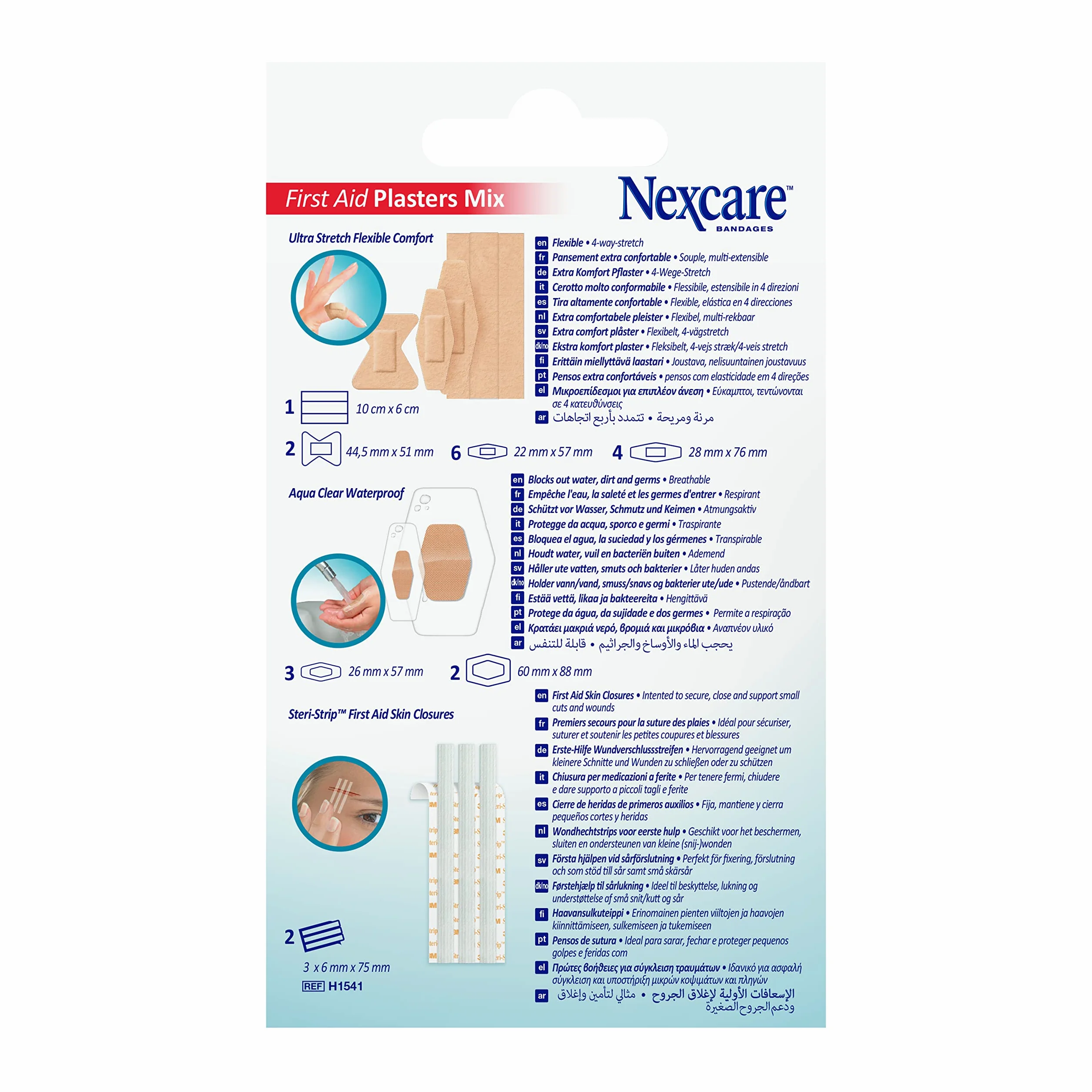 Nexcare Mieszanka plastrów pierwszej pomocy, różne, 20 sztuk w opakowaniu