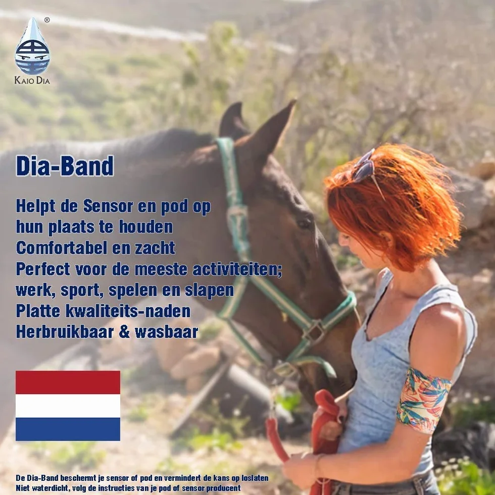 Dia-Band Mankiet Ochronny do Sensora Glukozy Freestyle Libre, Medtronic, Dexcom, Omnipod - Opaska dla Diabetyków XS (22-26 cm)