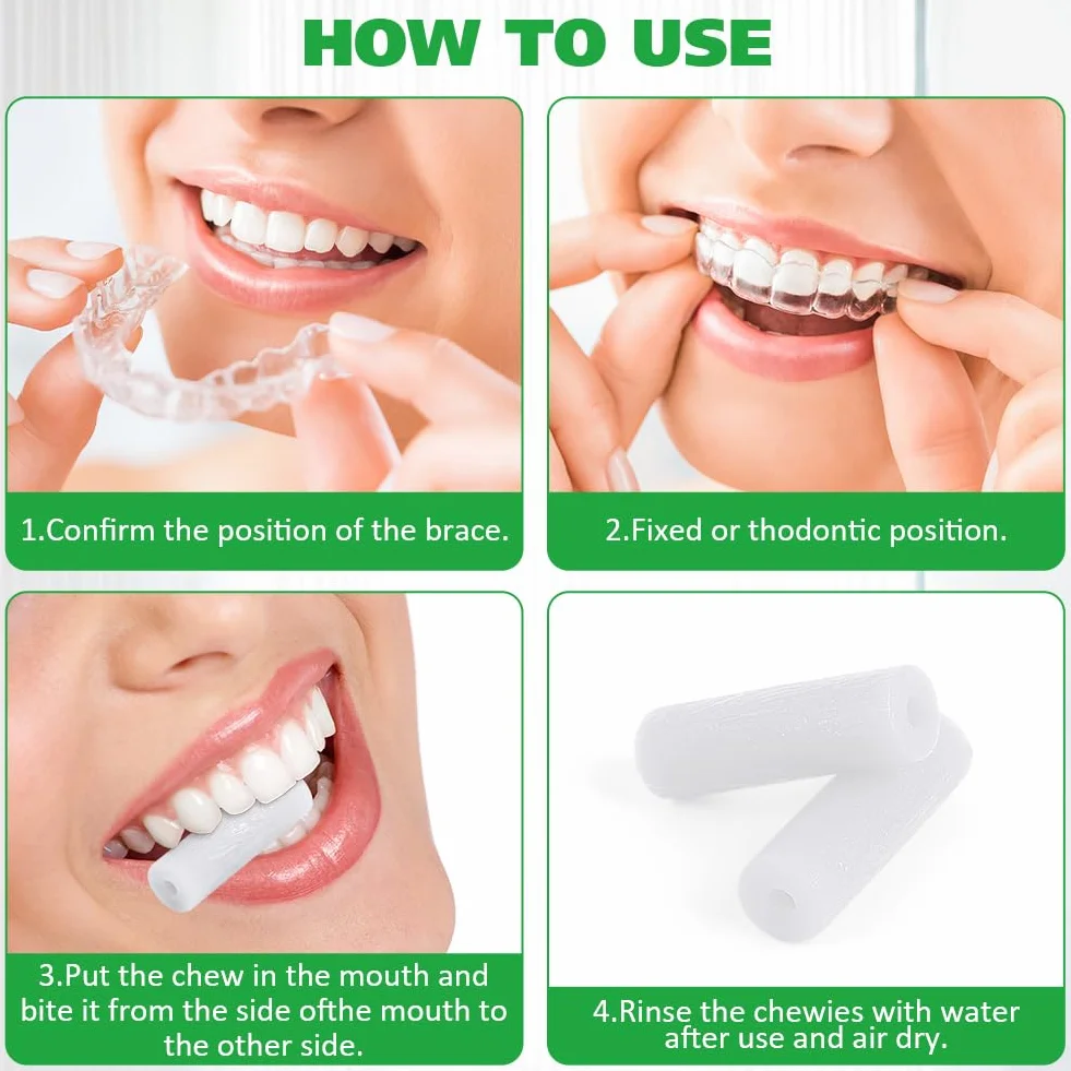 OFFCUP Aligner Chewies, 20 sztuk seater aligner, tablety Chewies, przegródki wyrównujące, seater chewies w 1 kolorach (białe)