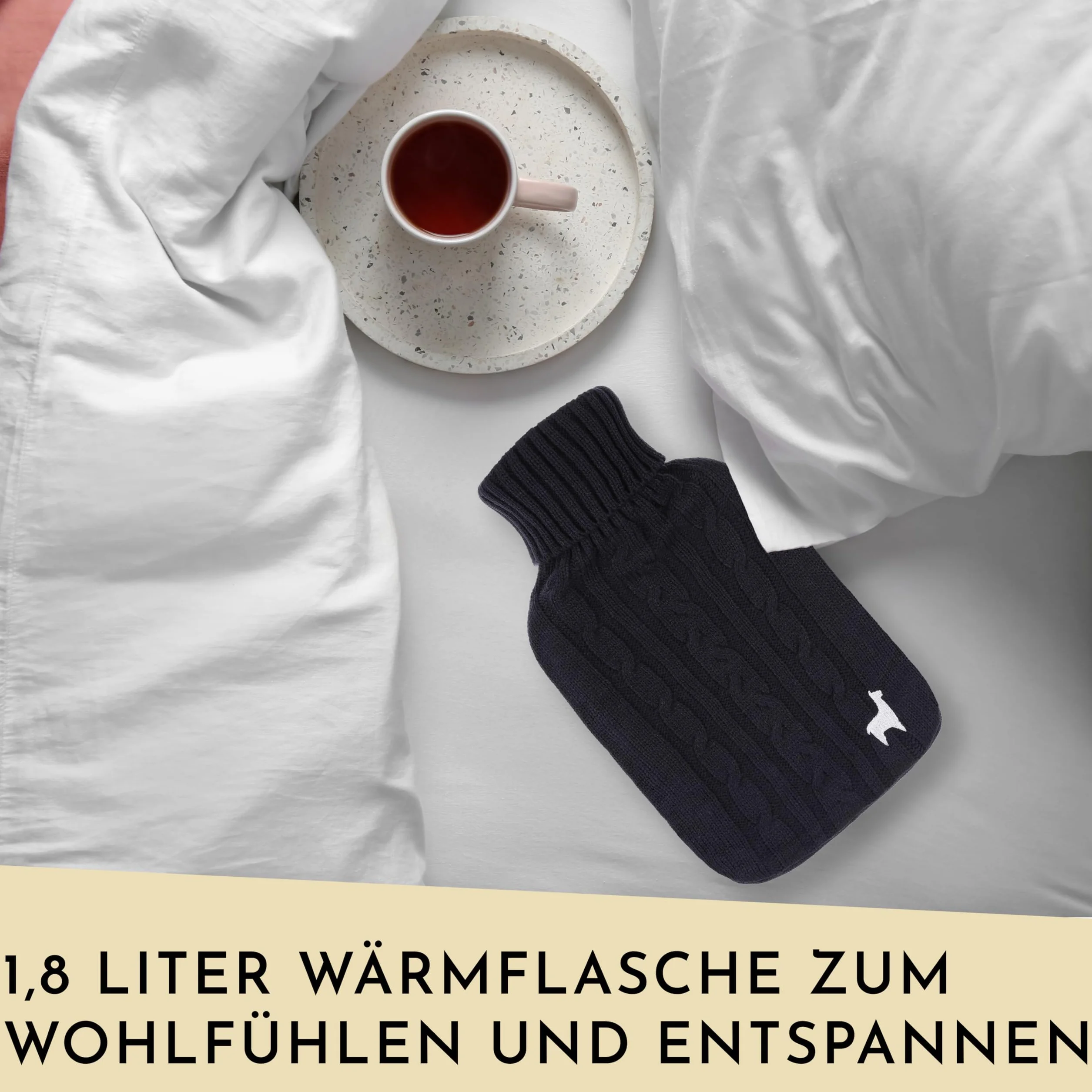 Nordstern termofor z naturalnego kauczuku ciemnoniebieski szczelna termoforka do łagodzenia bólu