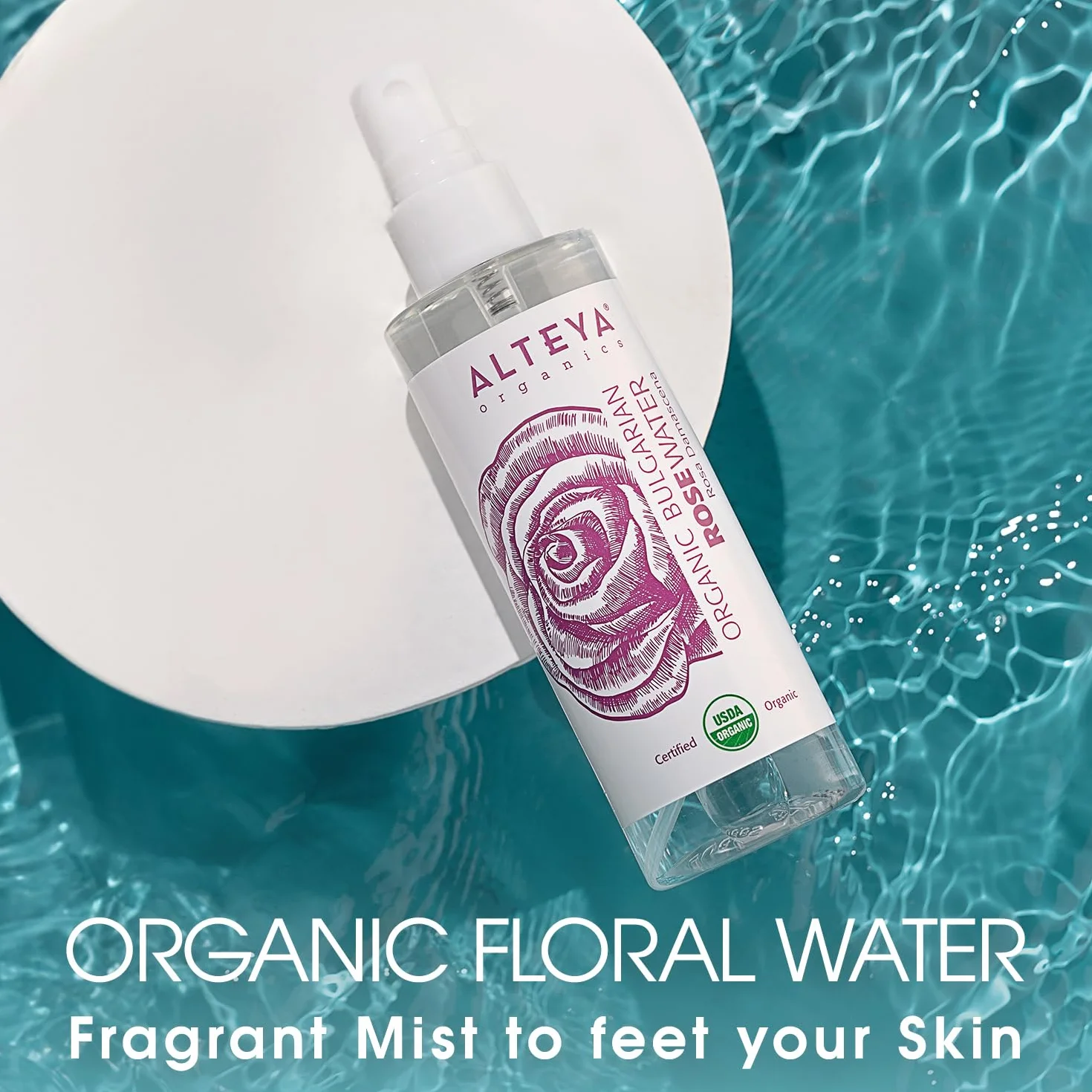 Alteya Bio woda różana w sprayu 100 ml USDA Organic autentyczna naturalna woda kwiatowa z róży damasceńskiej