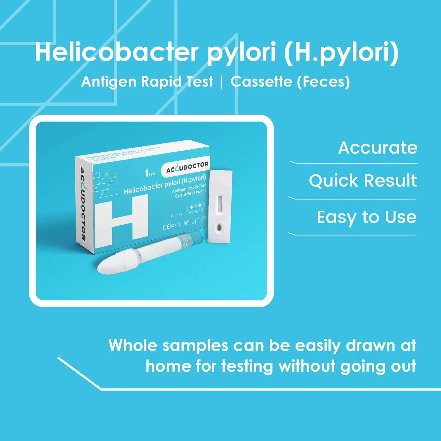 Accudoctor Helicobacter Pylori test kału autotest zestaw domowy