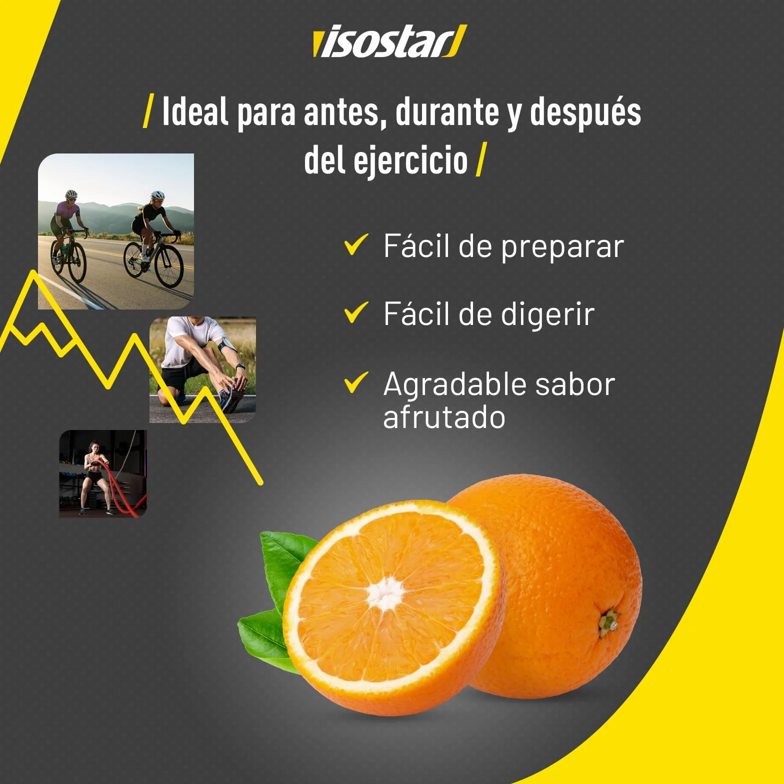 Isostar Koncentrat 1 opakowanie x 1500g - Napój Izotoniczny - Węglowodany - Nawodnianie - Elektrolity - Wapń Magnez i Sód (Pomarańcza)