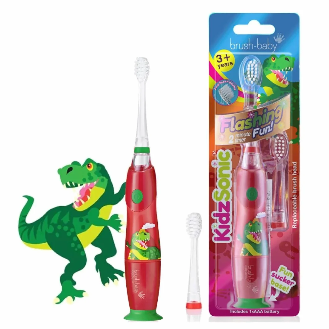 Brush-Baby KidzSonic elektryczna szczoteczka do zębów dla dzieci 3+ DeepClean z 2 zapasowymi głowicami