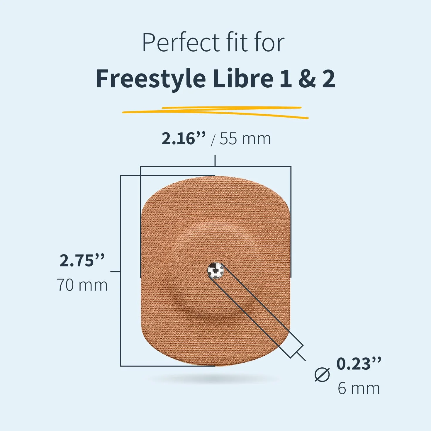 MySweetStitch Plaster do sensora Freestyle Libre 1 & 2 Wodoodporny owalny beżowy 10 sztuk