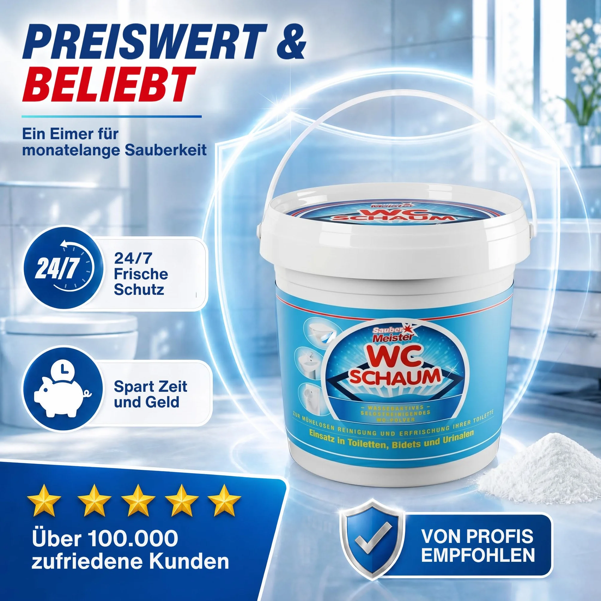 Myjka do WC w proszku mocna pianka środek czyszczący przeciwko kamieniowi moczowemu samoczyszcząca 5 sztuk