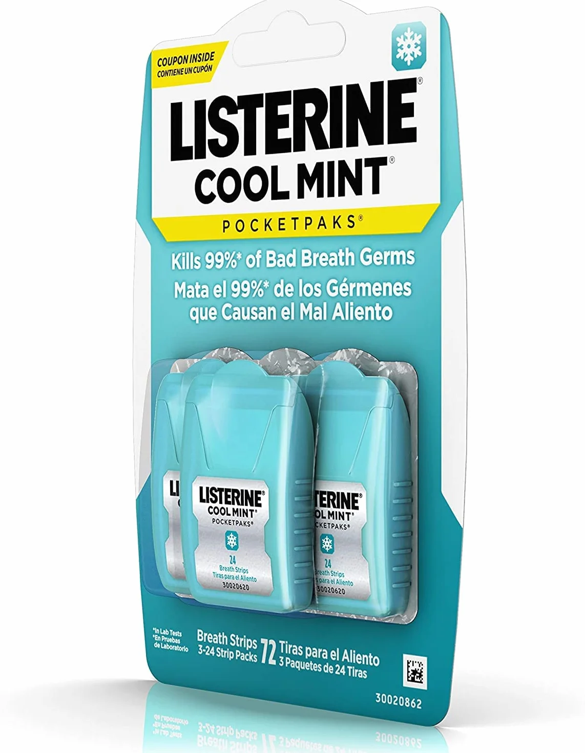 Listerine PocketPaks, Cool Mint, 24 paski (opakowanie po 12) Listerine