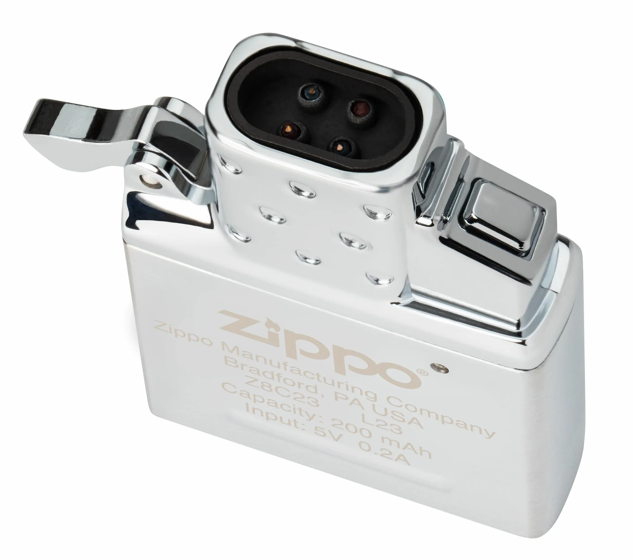 Zippo Wkładka z podwójnym łukiem do zapalniczek sztormowych - ładowarka do zapalniczek - testowana CE - kompatybilna ze wszystkimi klasycznymi obudowami Zippo - USB-A