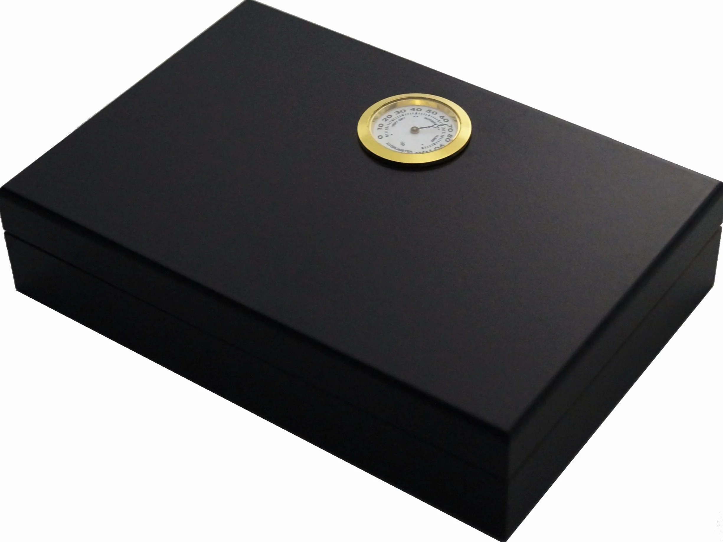 GERMANUS Humidor podróżny czarny z drewnem cedrowym brevier