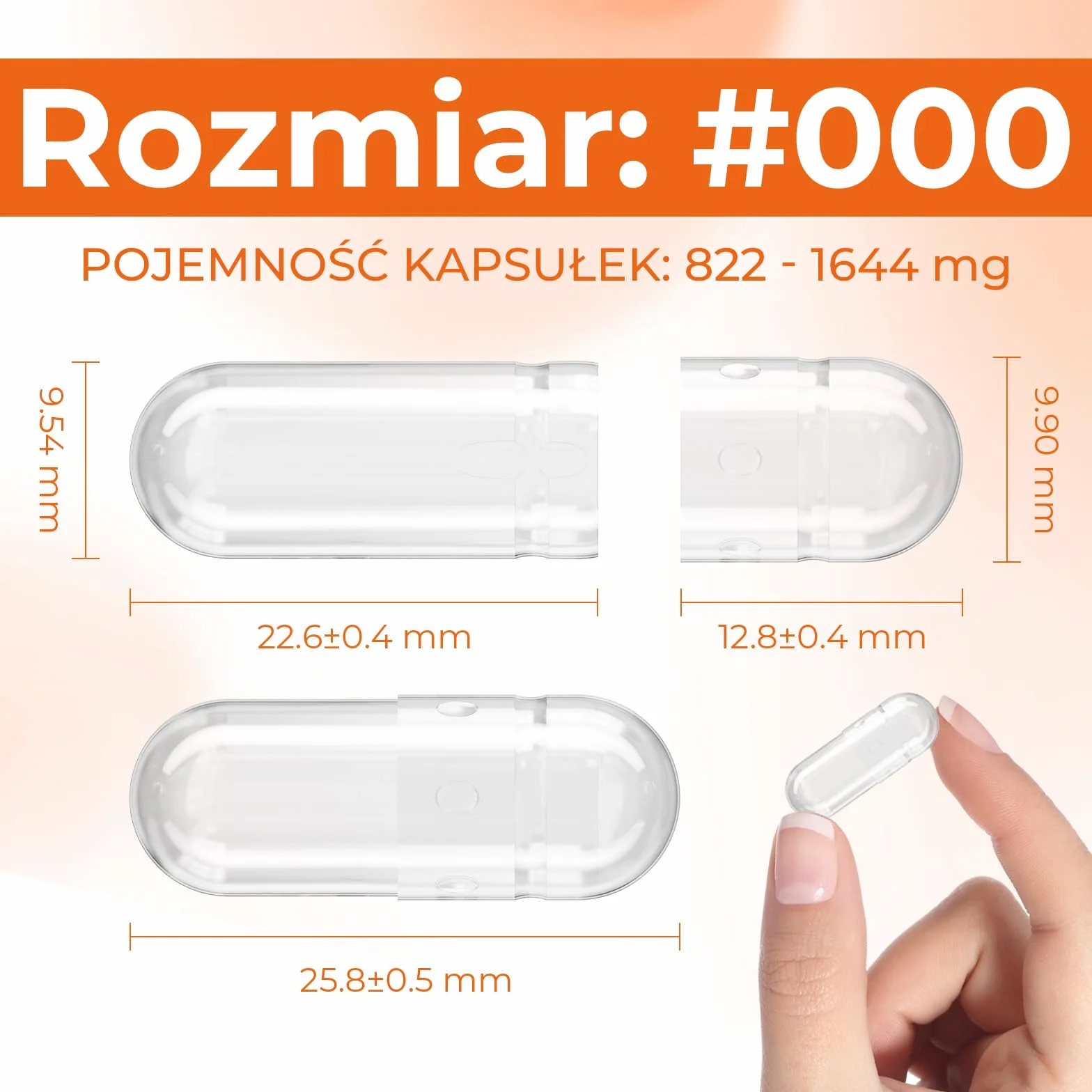 rozmiar 000 500 sztuk żelatynowe puste kapsułki, z 2 łyżki, bezbarwne i bezwonne, łatwe do połknięcia przezroczyste puste kapsułki, łatwe do przygotowania w domu, pojemność 822-1644mg