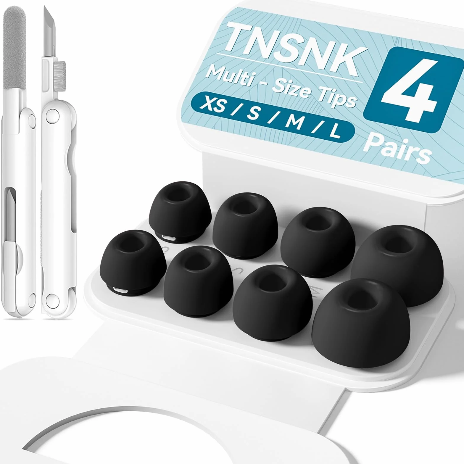Zamienne zatyczki do uszu do AirPods Pro 2nd/1. generacji 4 pary z otworem do redukcji szumów