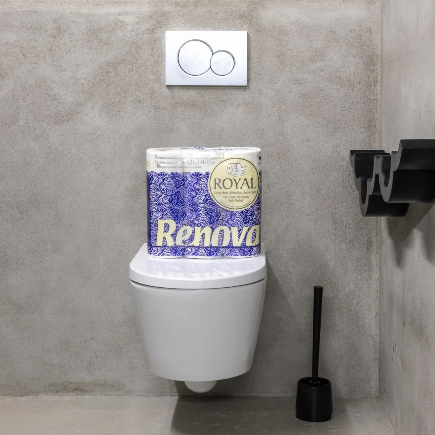 Renova Royal 200045194 Papier Toaletowy, Biały, 9 Sztuk