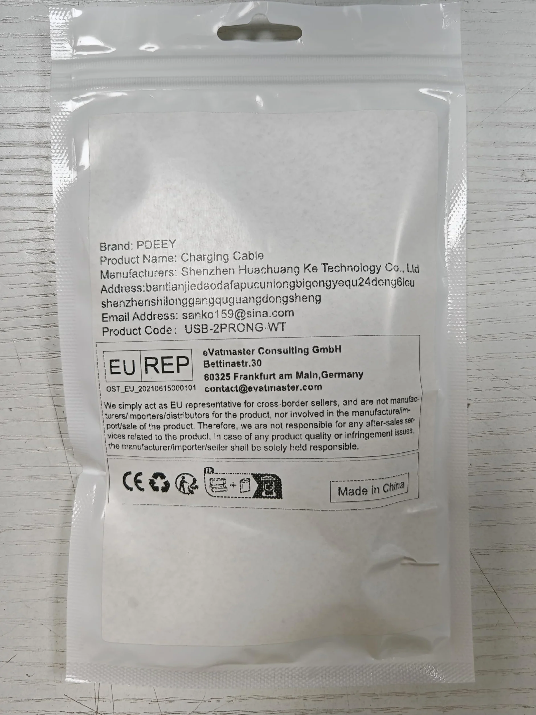 Ładowarka zamiennik do irygatora jamy ustnej Hangsun, Nicwell, Nicefeel USB biała